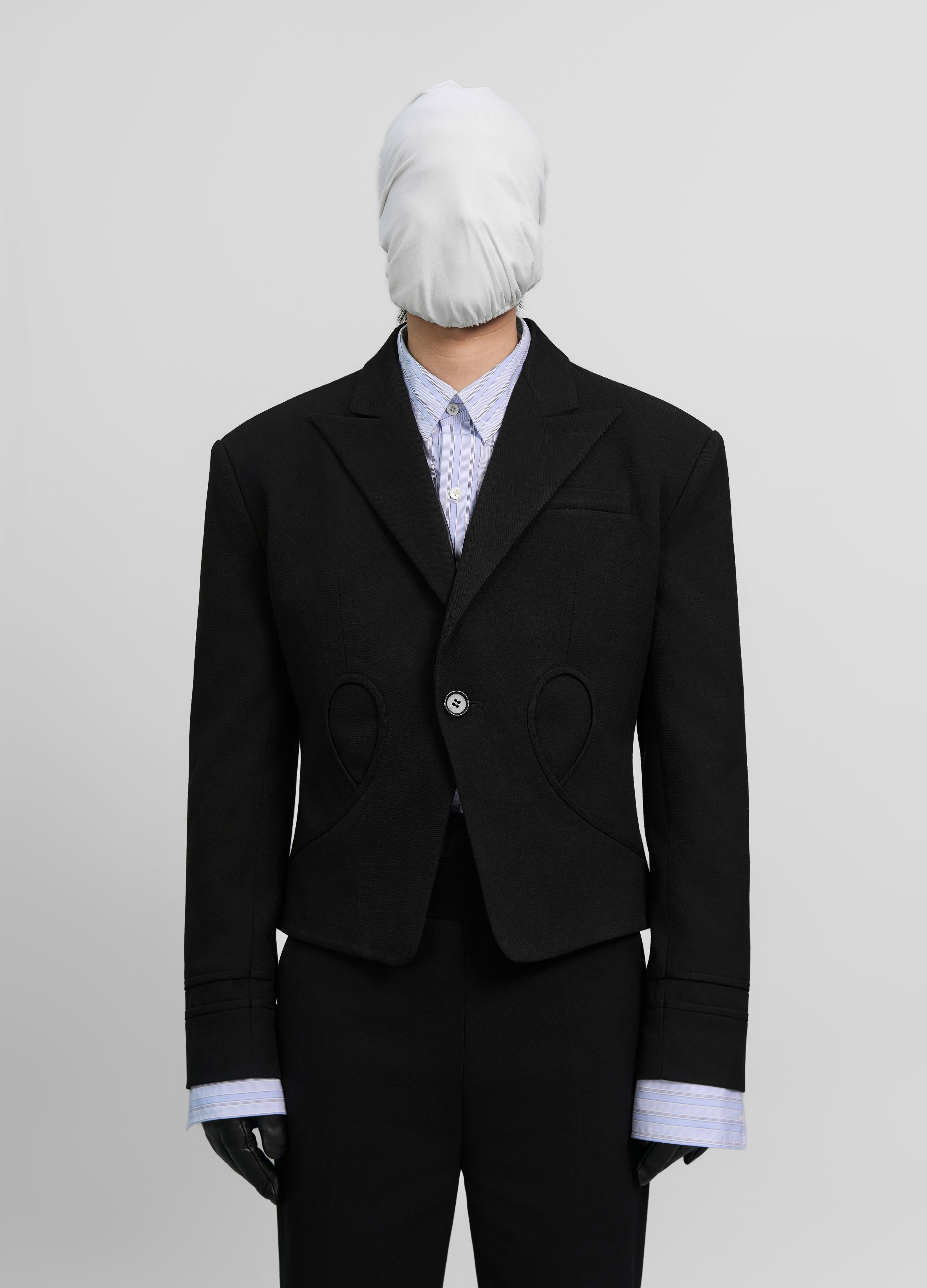 STRIPED EMBROIDERED BLUE SHIRT