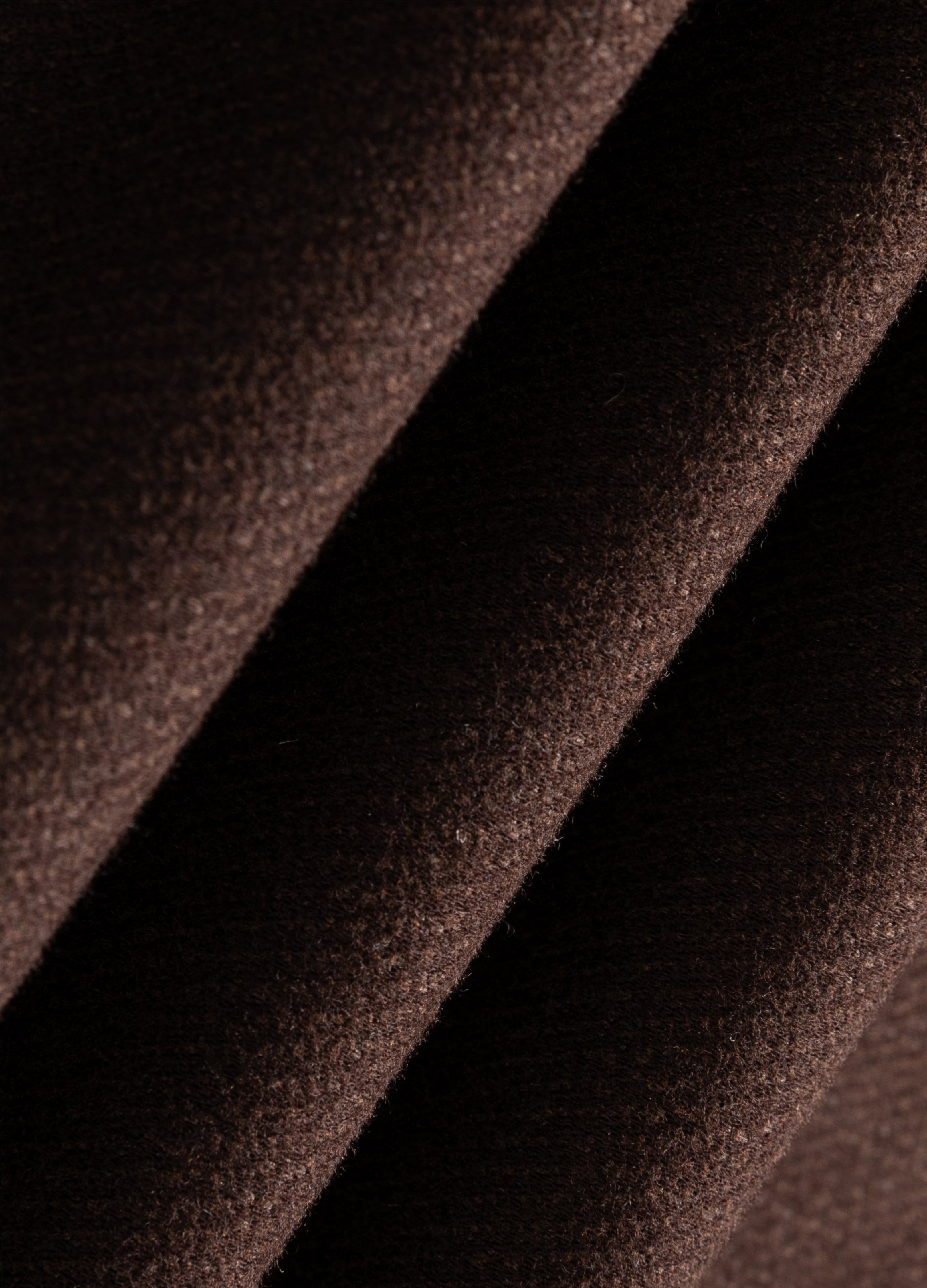 25FW CHESTNUT ASYMMETRIC WOOL COAT