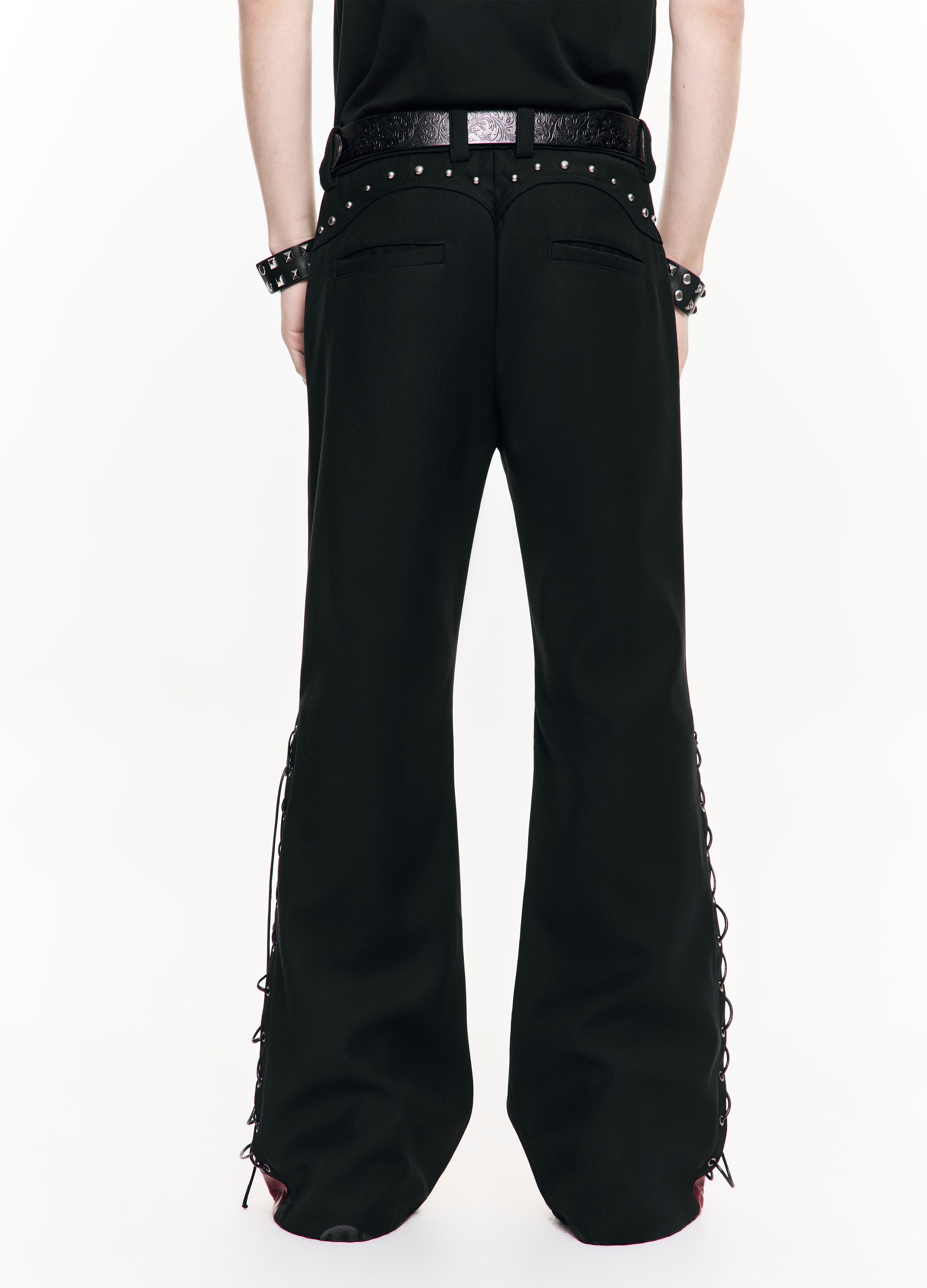 26SS STRAP PANEL FLARE TROUSERS