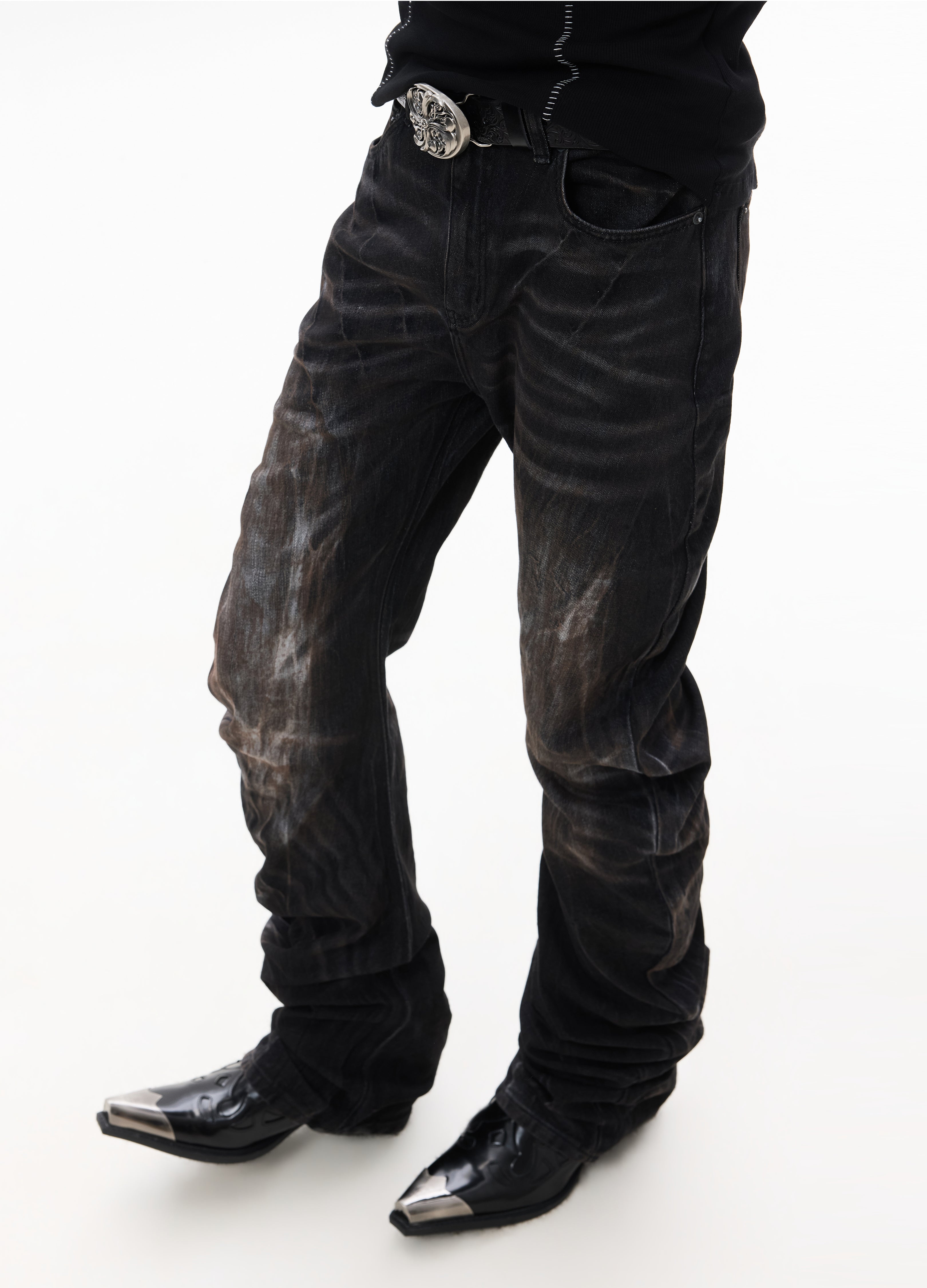 26SS RUST WASHED SLIM JEANS