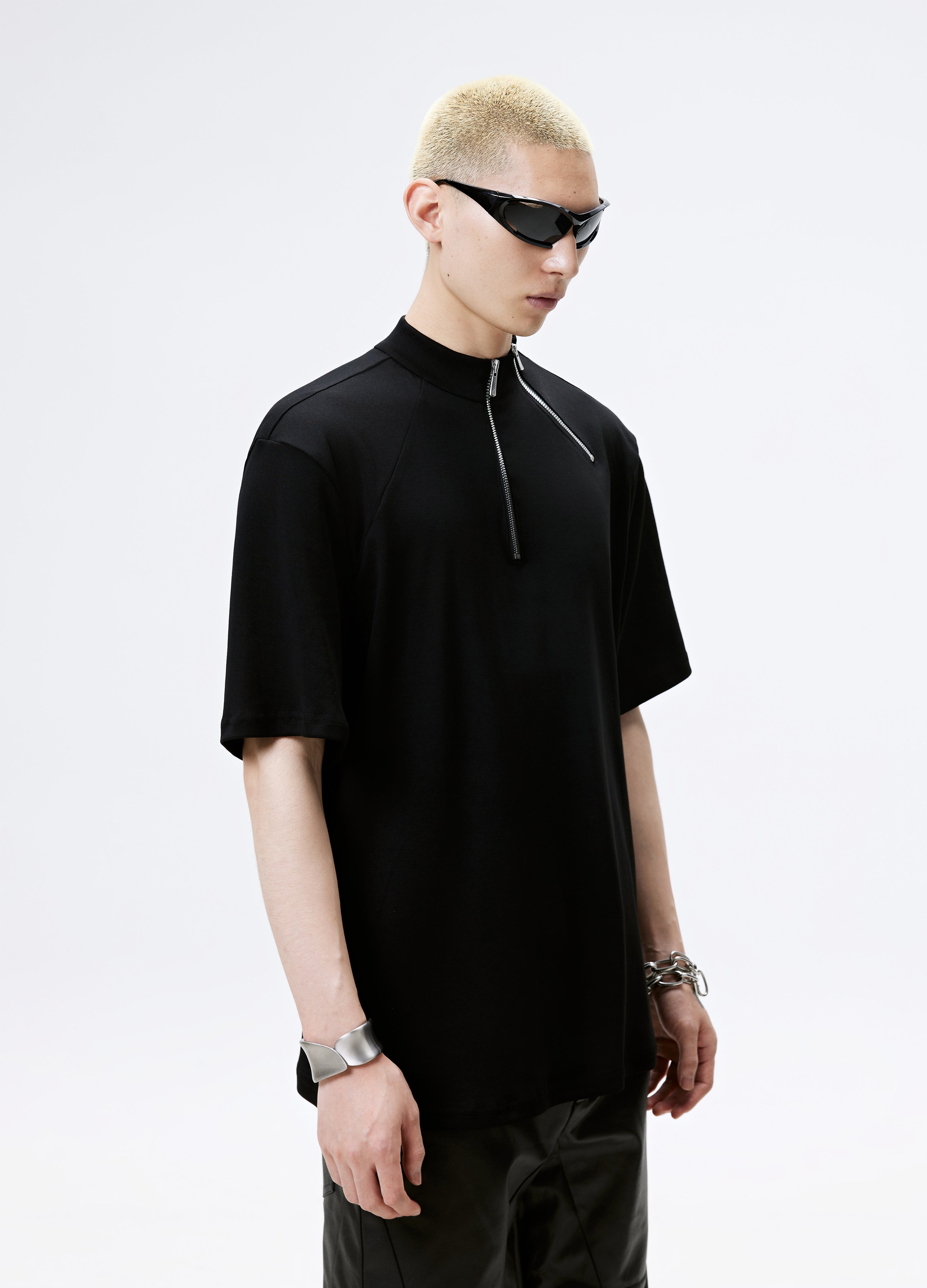 25SS HALF ZIP DARK TEE