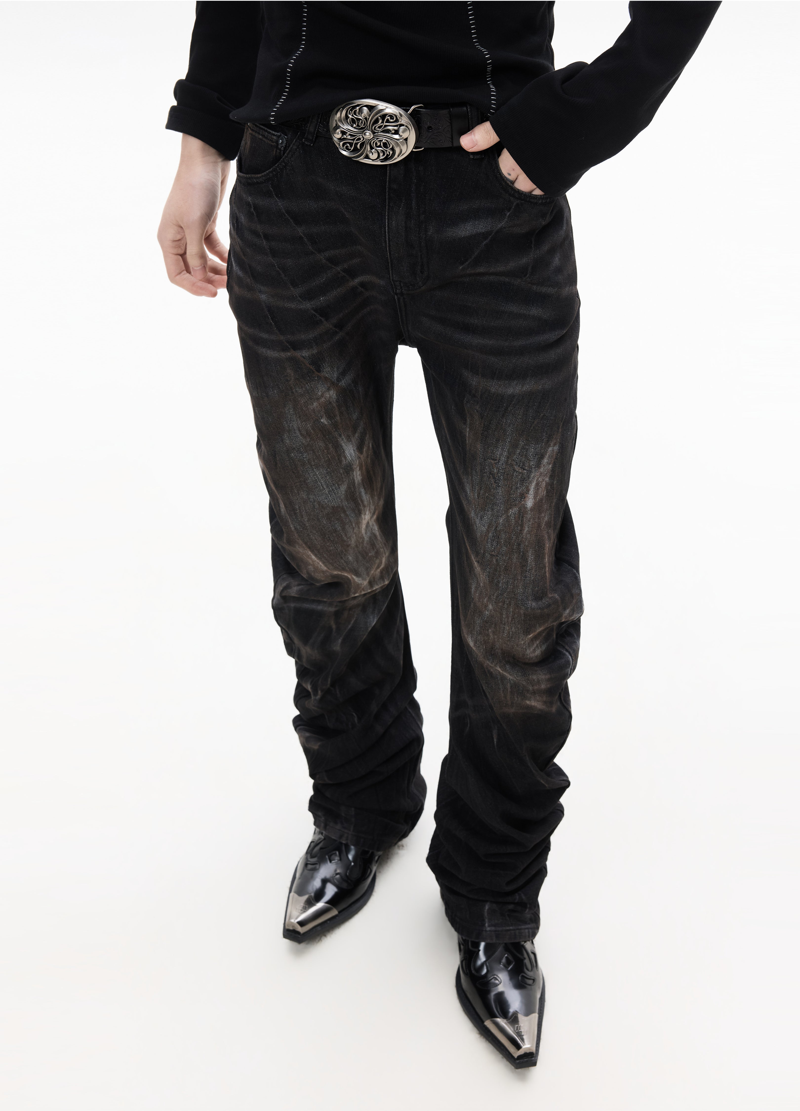 26SS RUST WASHED SLIM JEANS