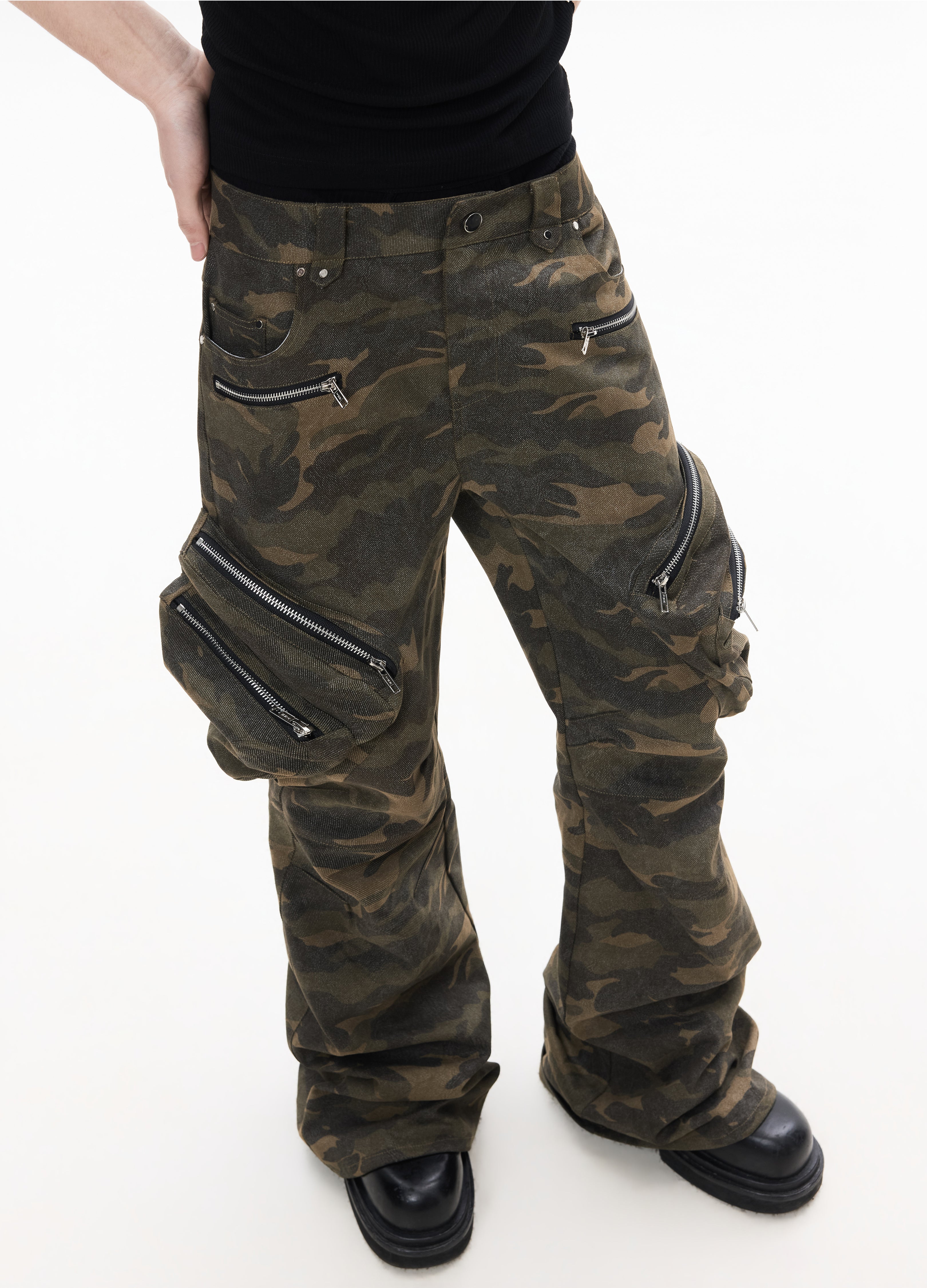 26SS HEAVY CAMO CARGO PANTS
