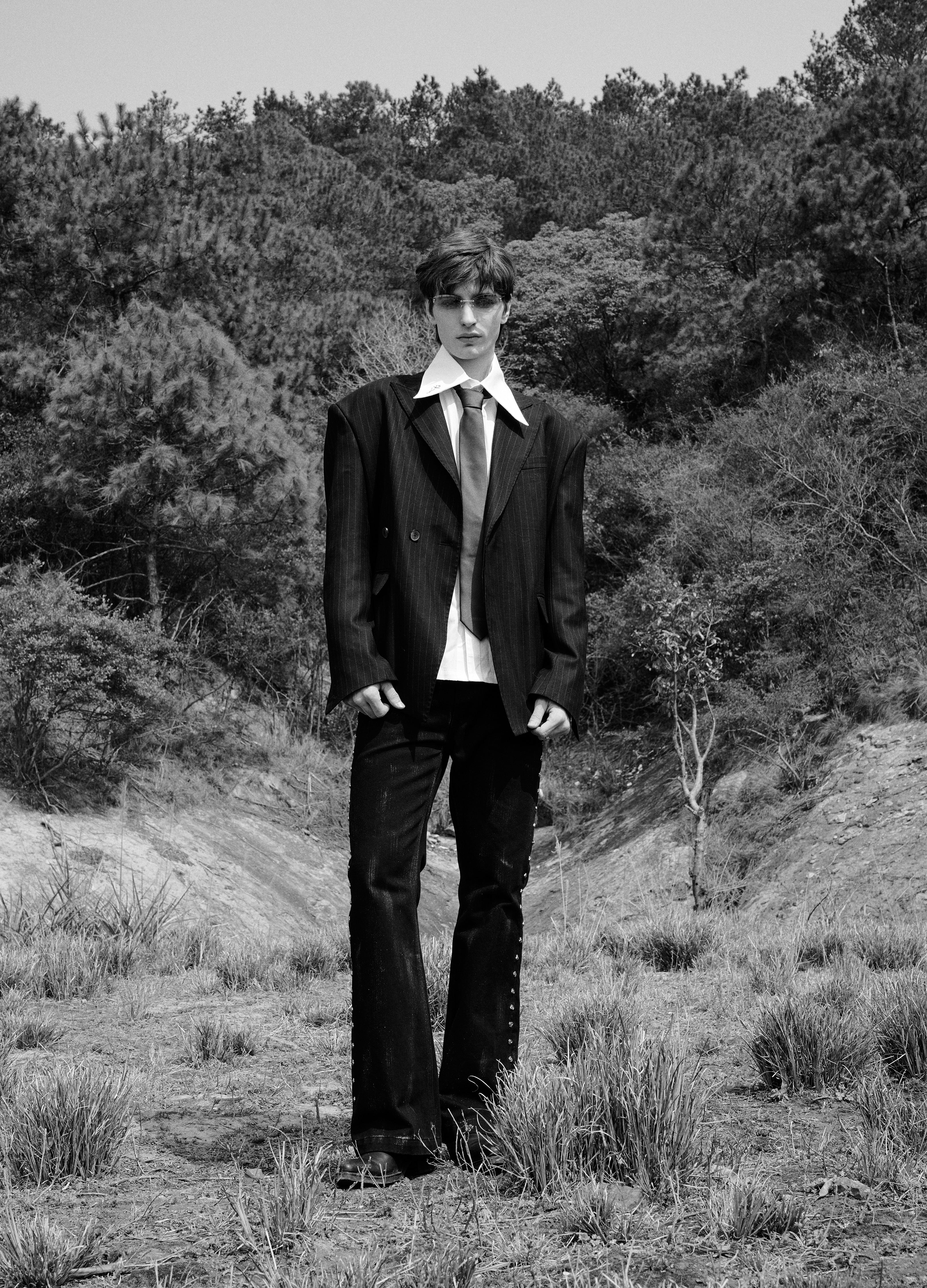 25SS ROSE EMBROIDERY TENCEL SHIRT