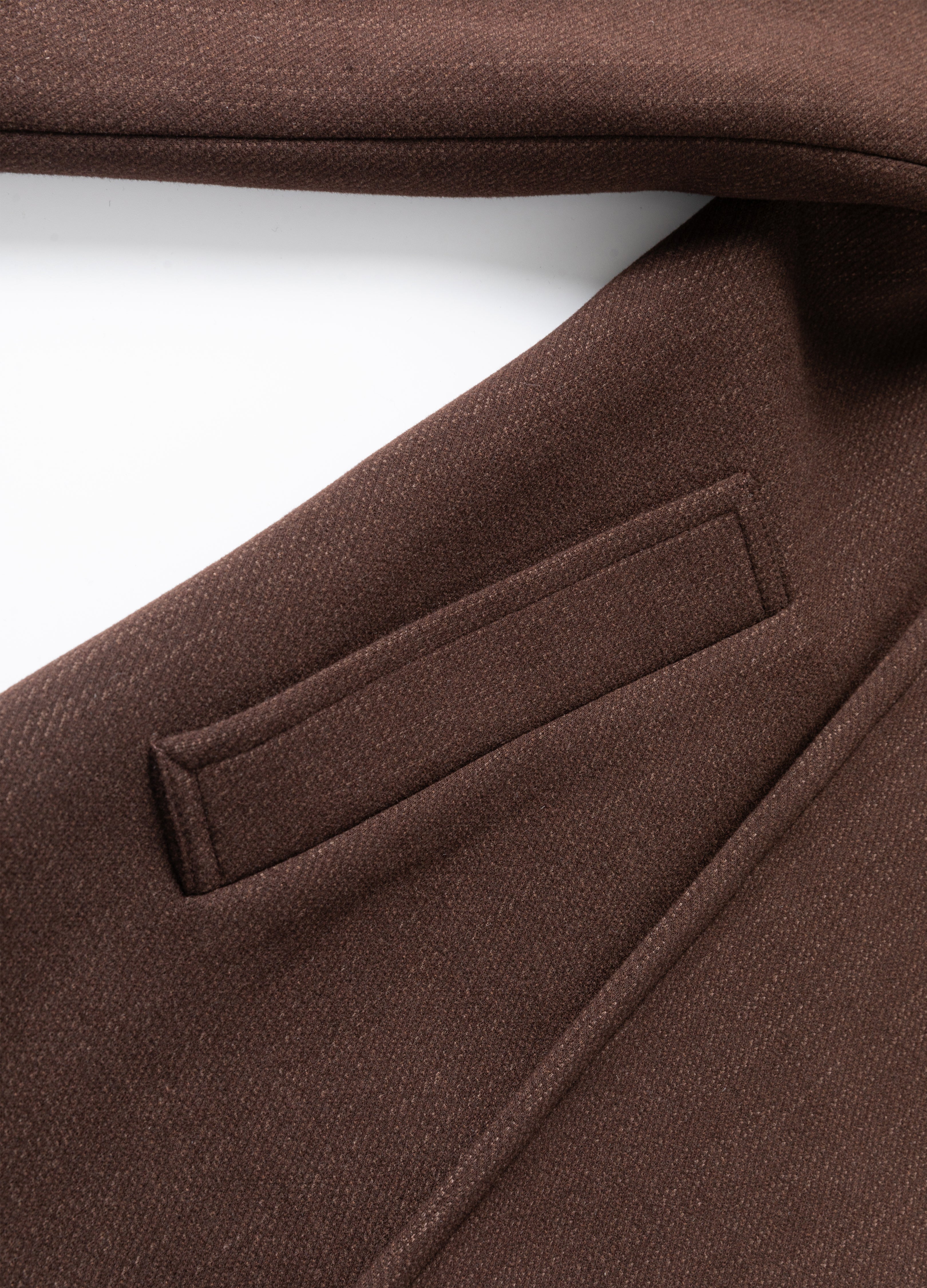 25FW CHESTNUT ASYMMETRIC WOOL COAT