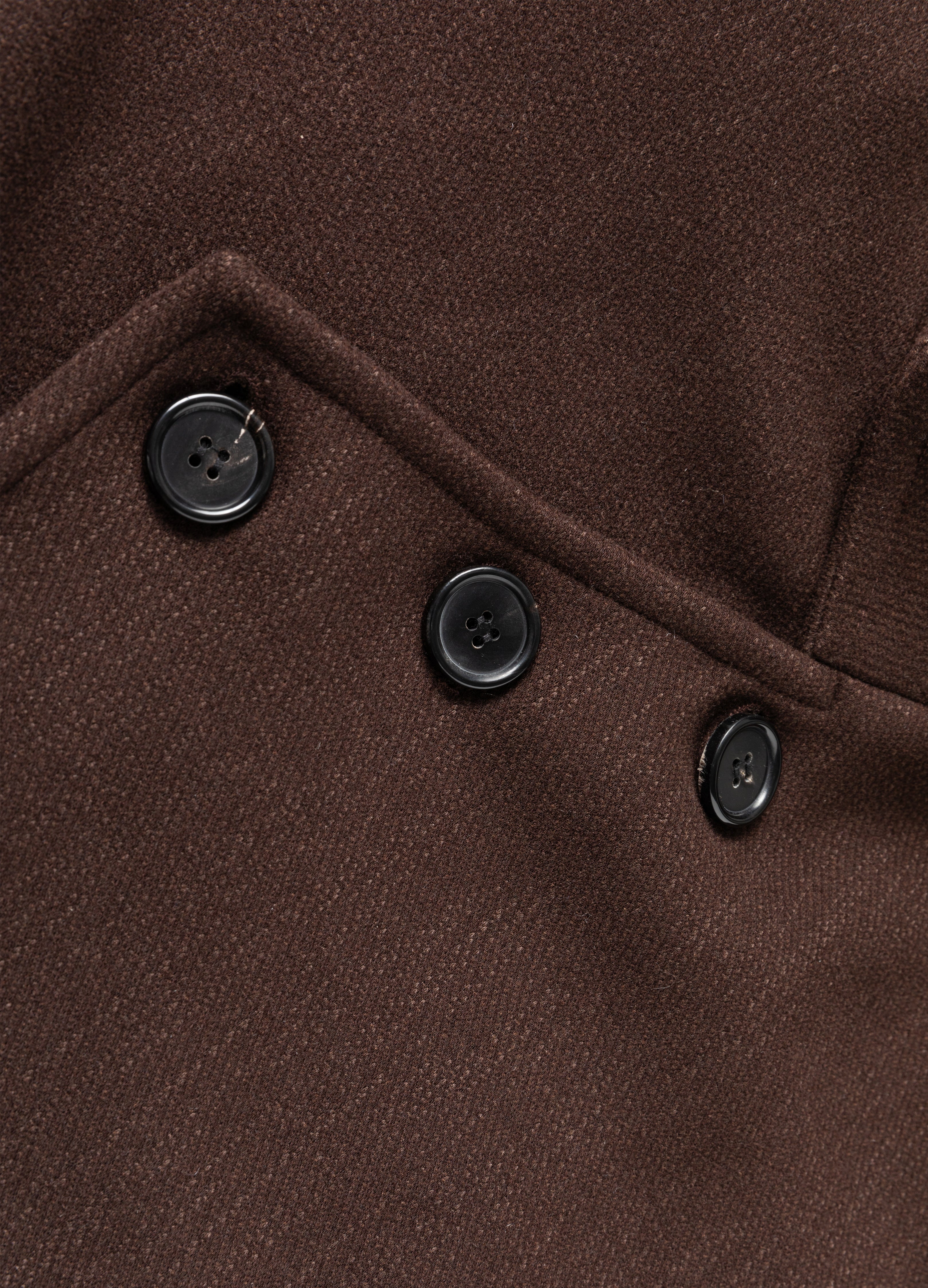 25FW CHESTNUT ASYMMETRIC WOOL COAT