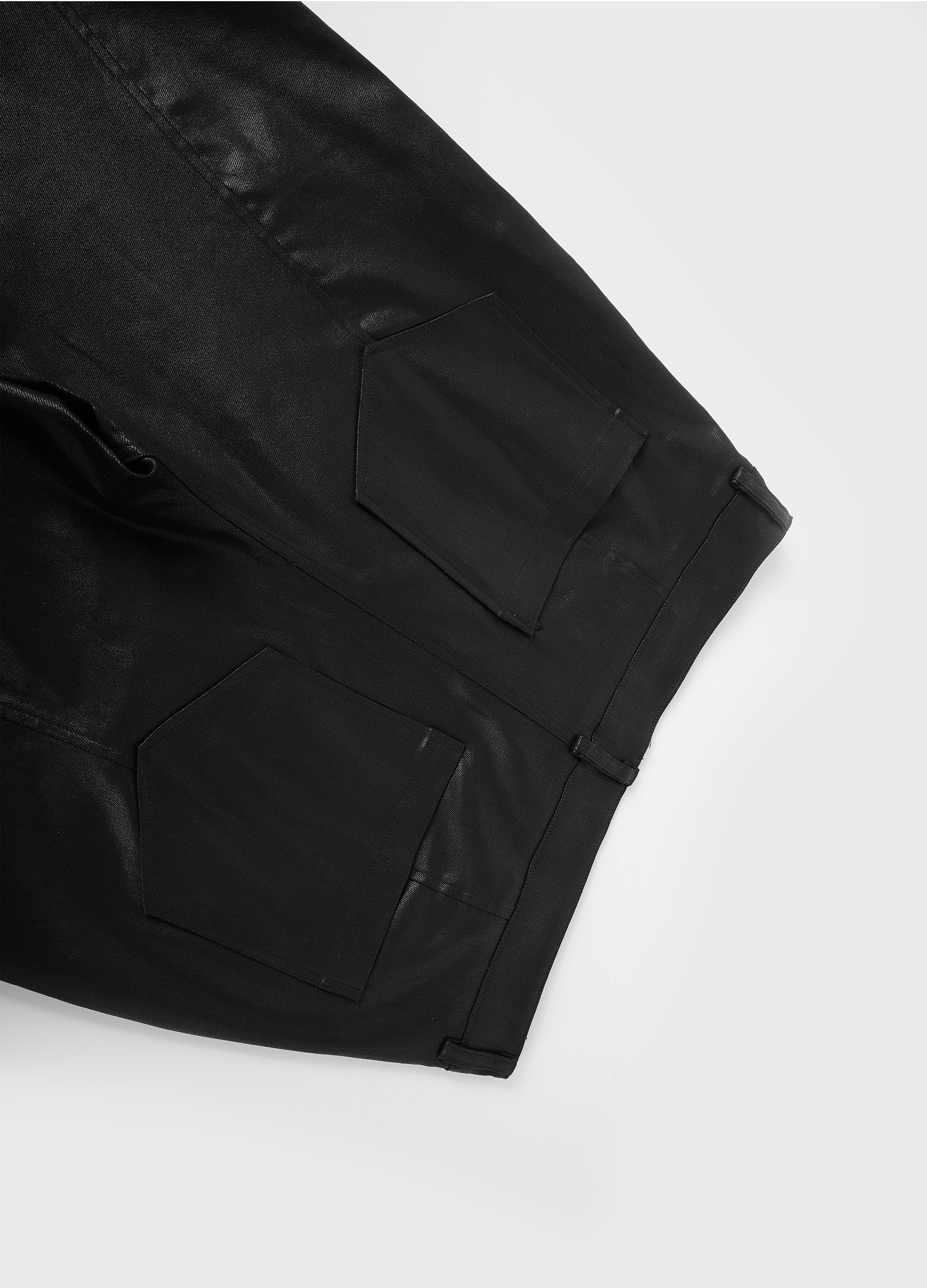 25SS TWISTED WAX COATED PANTS