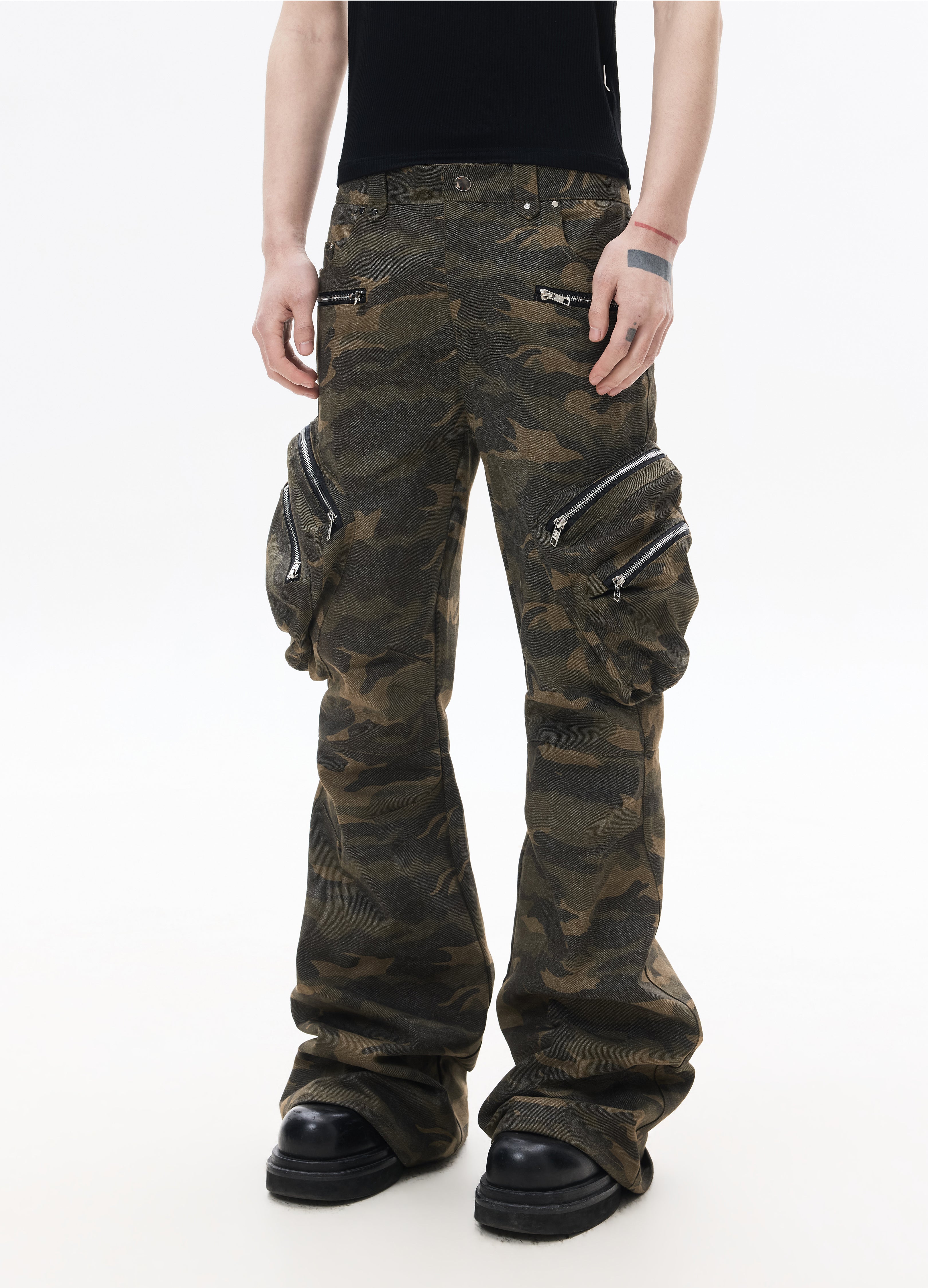 26SS HEAVY CAMO CARGO PANTS