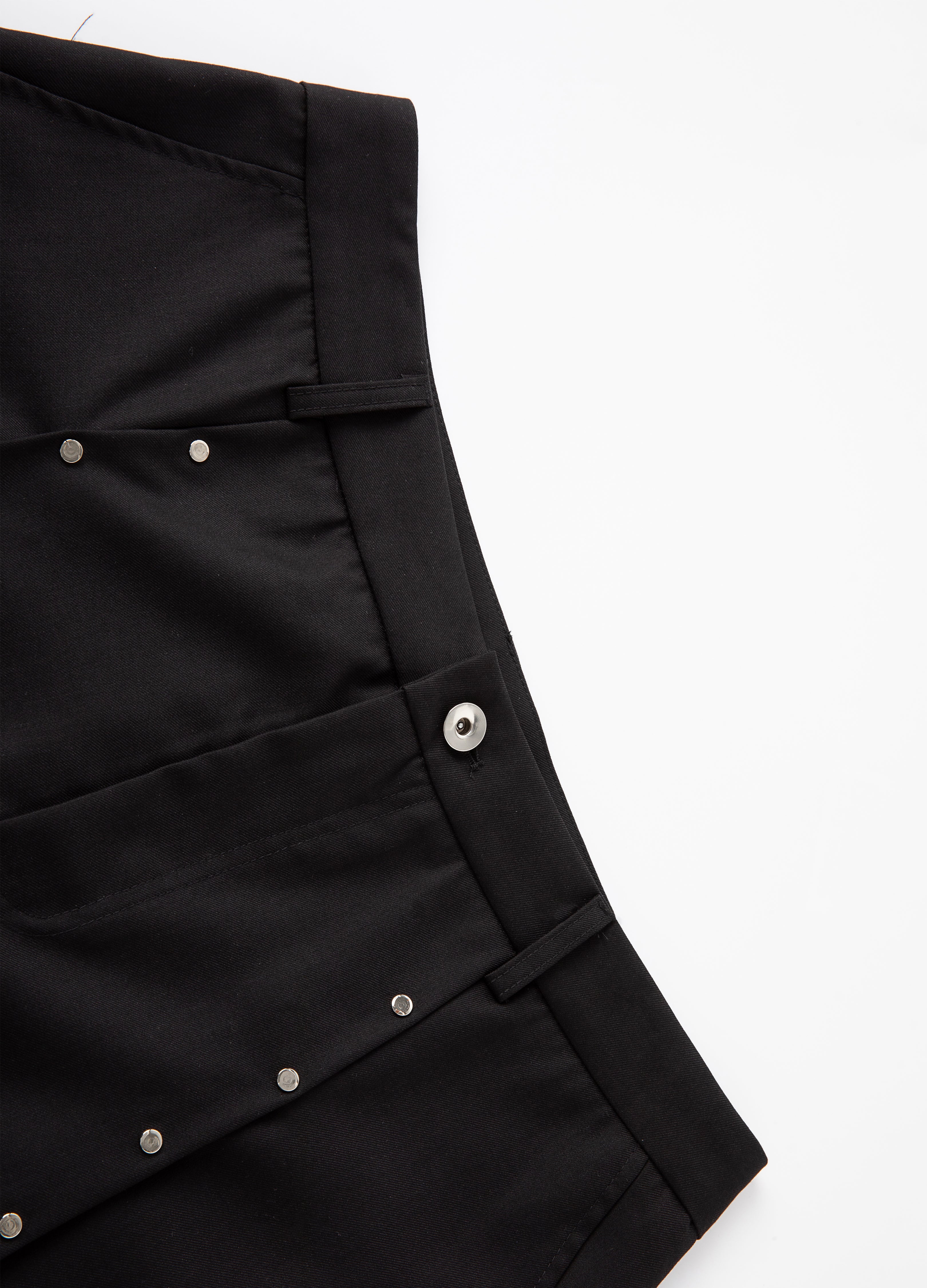 25SS STUDDED PLEAT WIDE SHORTS