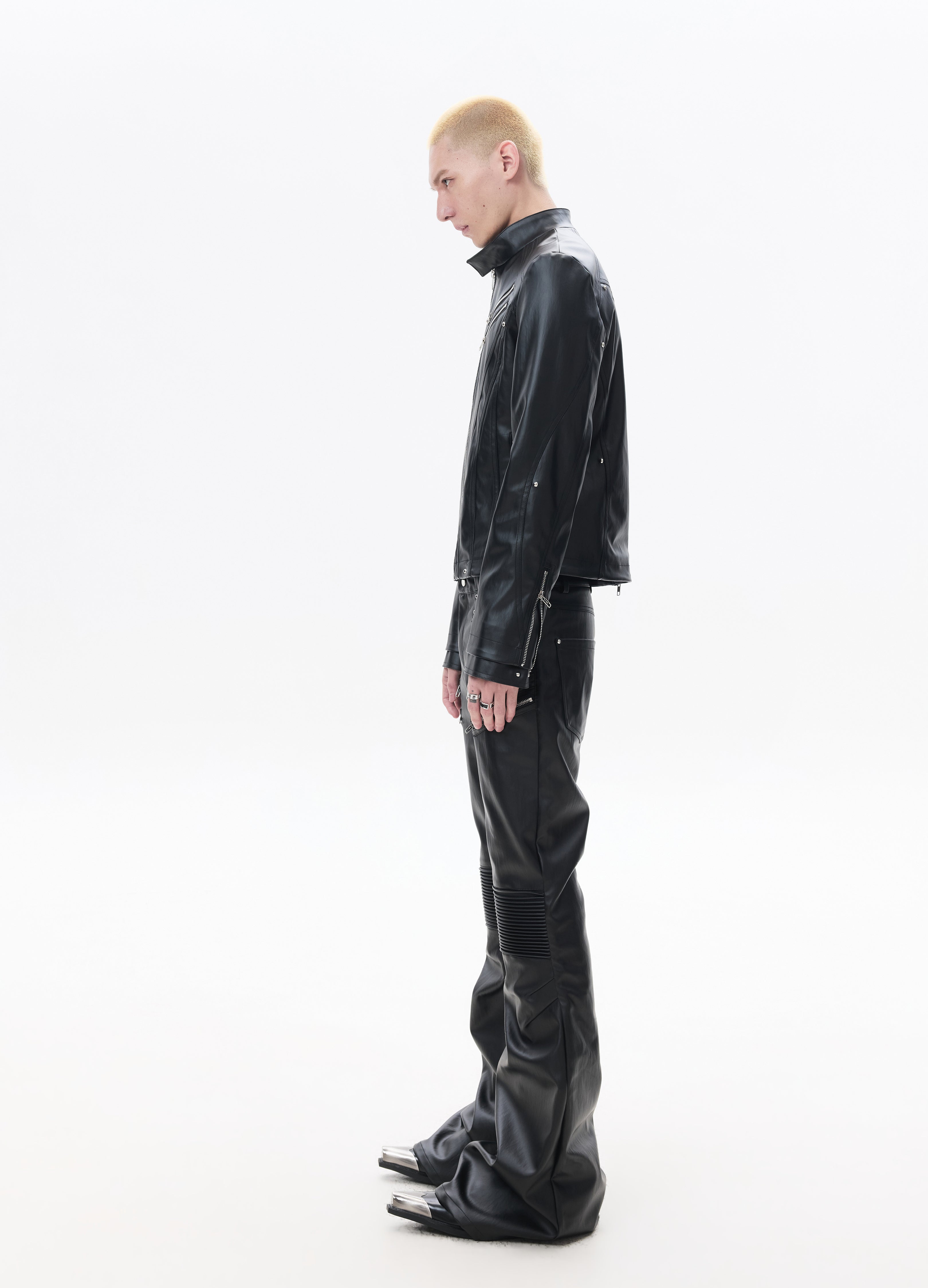 26SS DECONSTRUCT ZIP BIKER JACKET