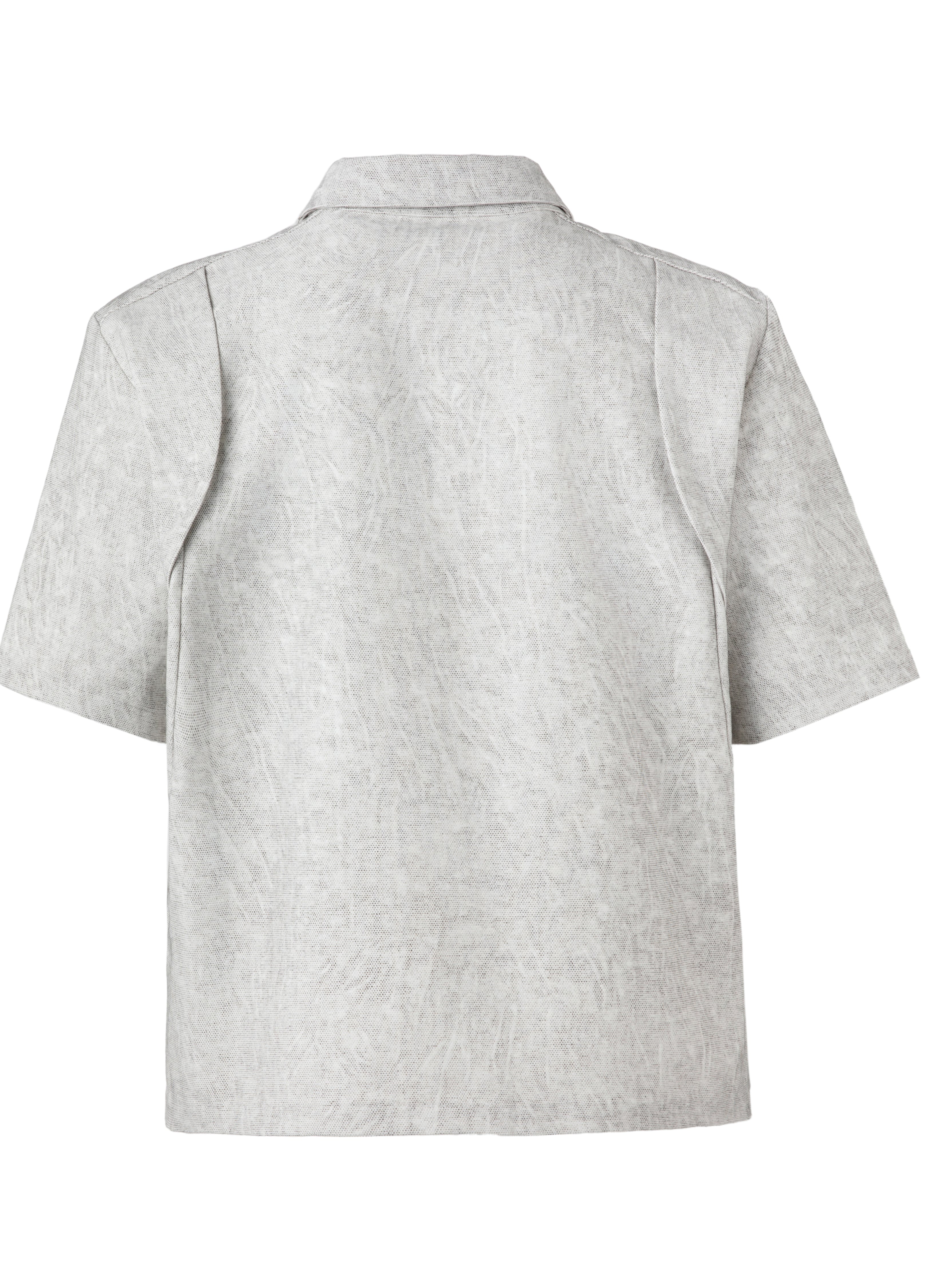 25SS GREY VEIN ZIP SHIRT