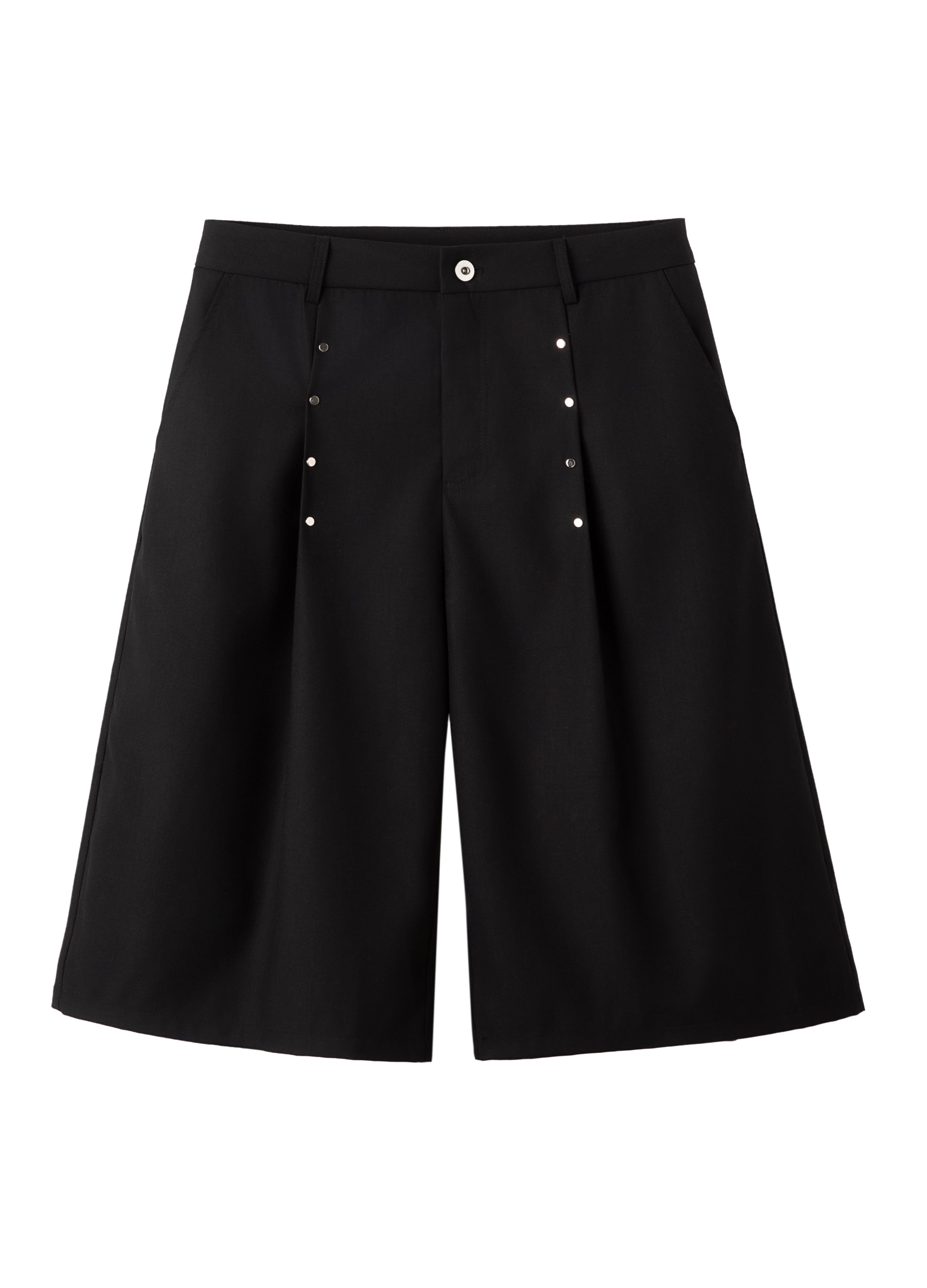 25SS STUDDED PLEAT WIDE SHORTS
