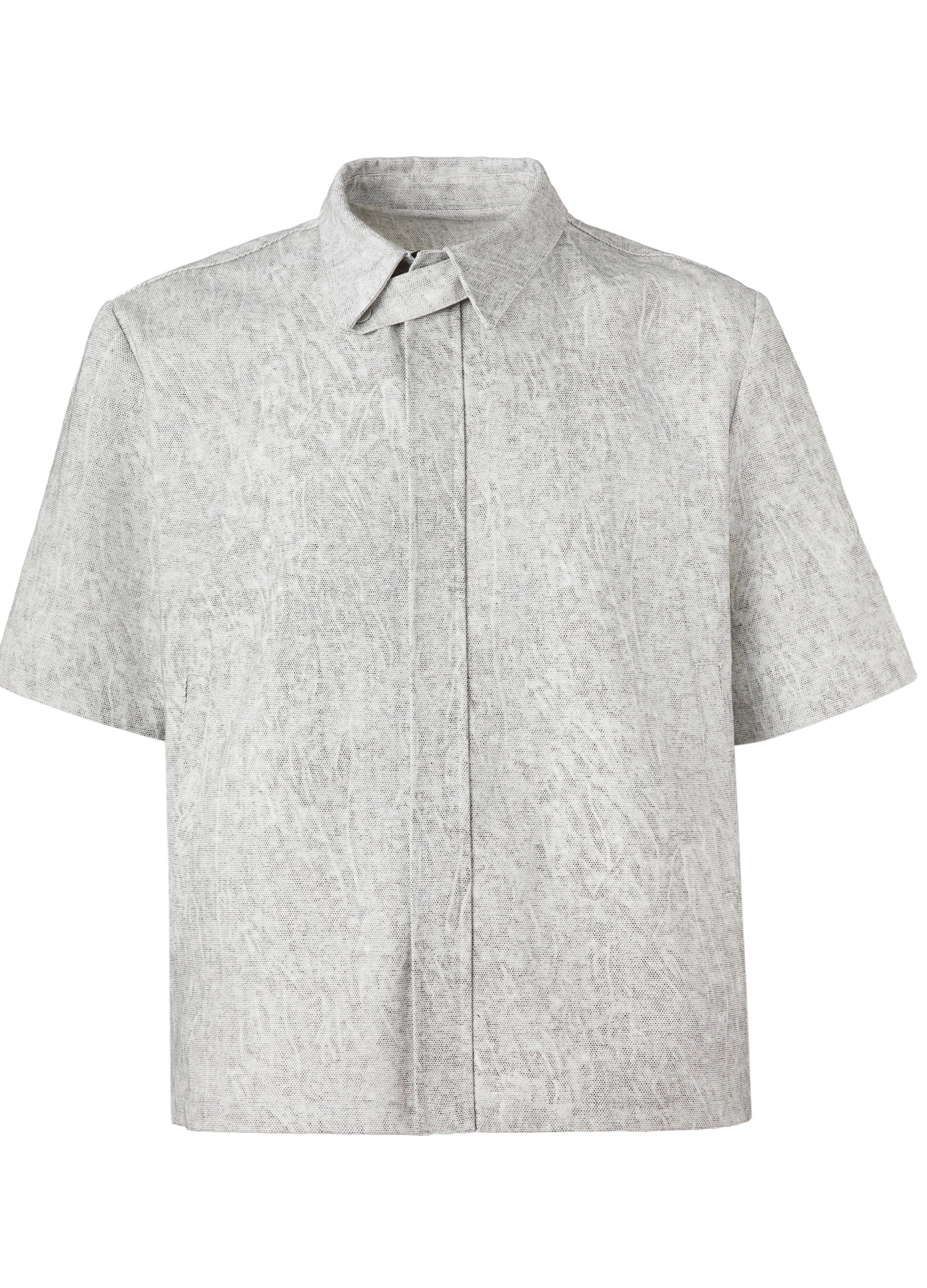 25SS GREY VEIN ZIP SHIRT