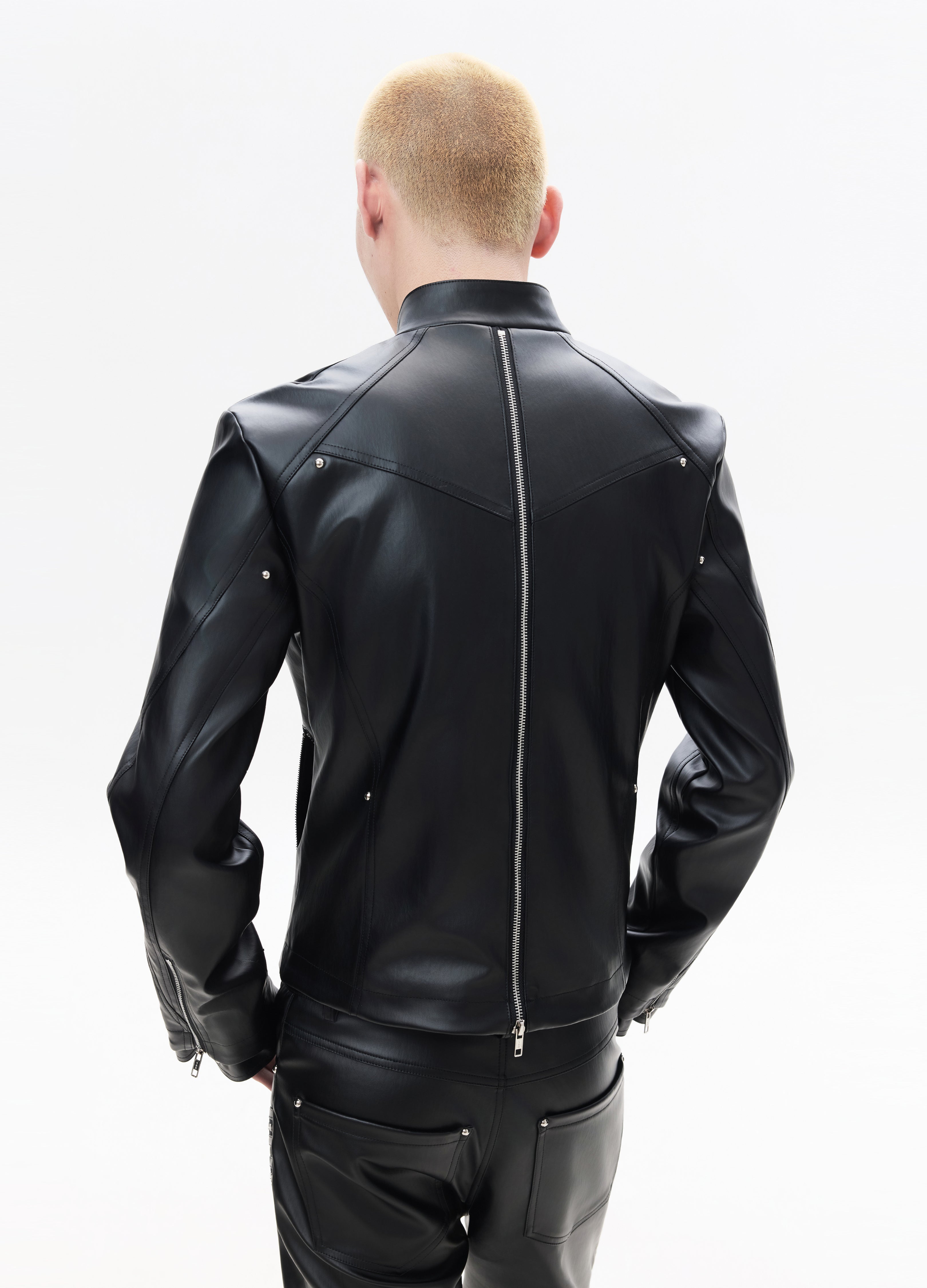 26SS DECONSTRUCT ZIP BIKER JACKET