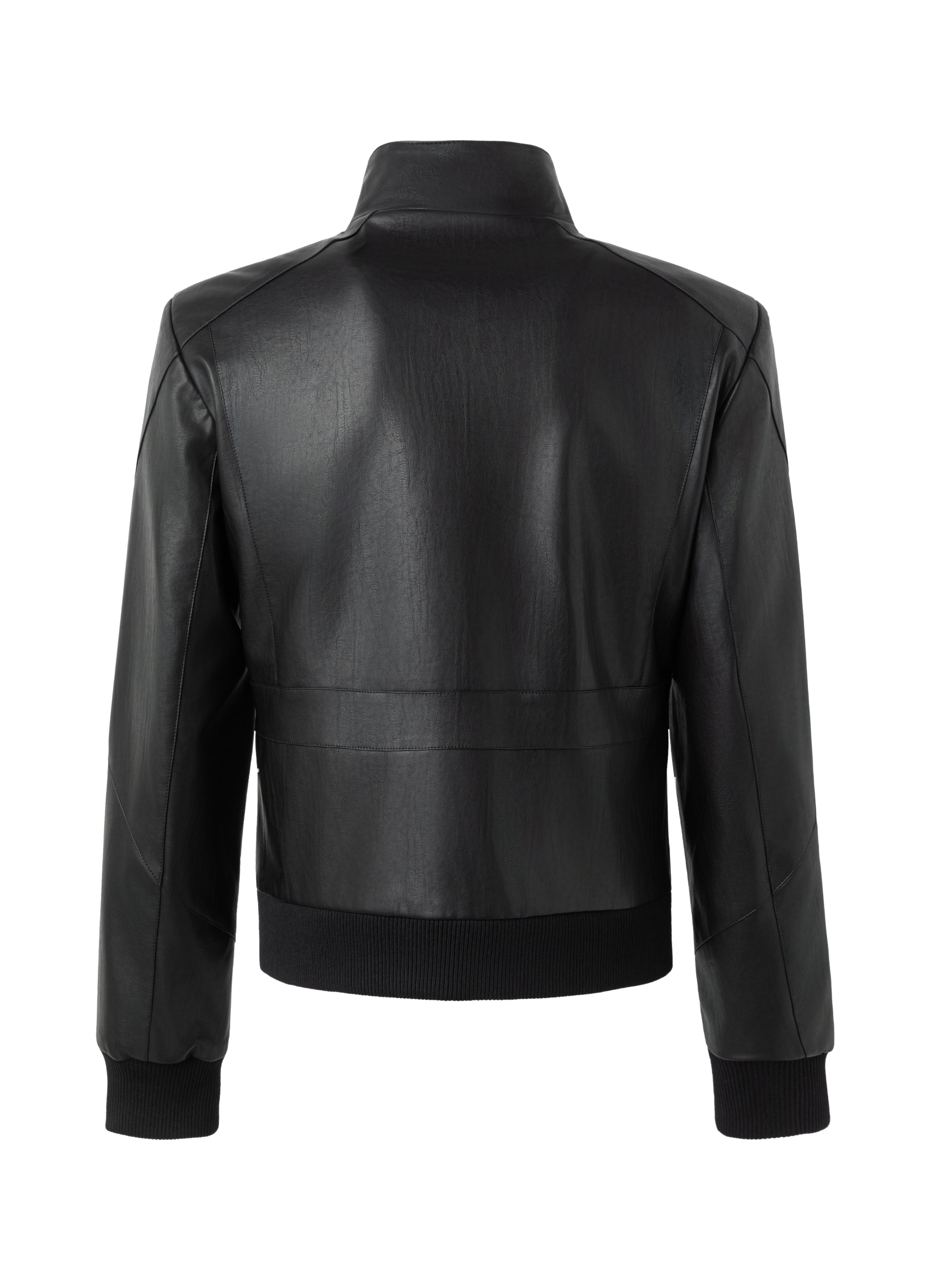 26SS STAND-COLLAR LEATHER JACKET