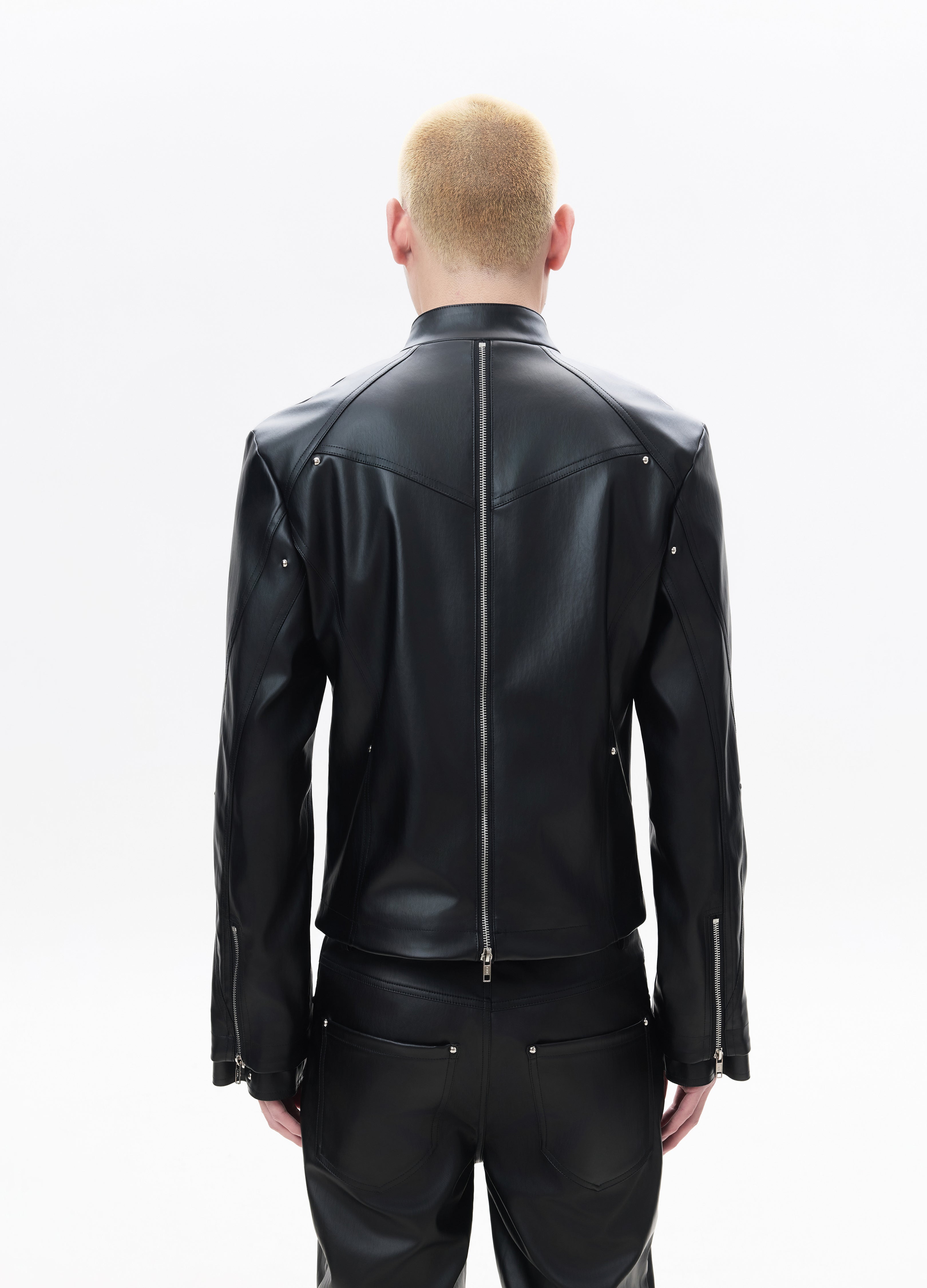 26SS DECONSTRUCT ZIP BIKER JACKET