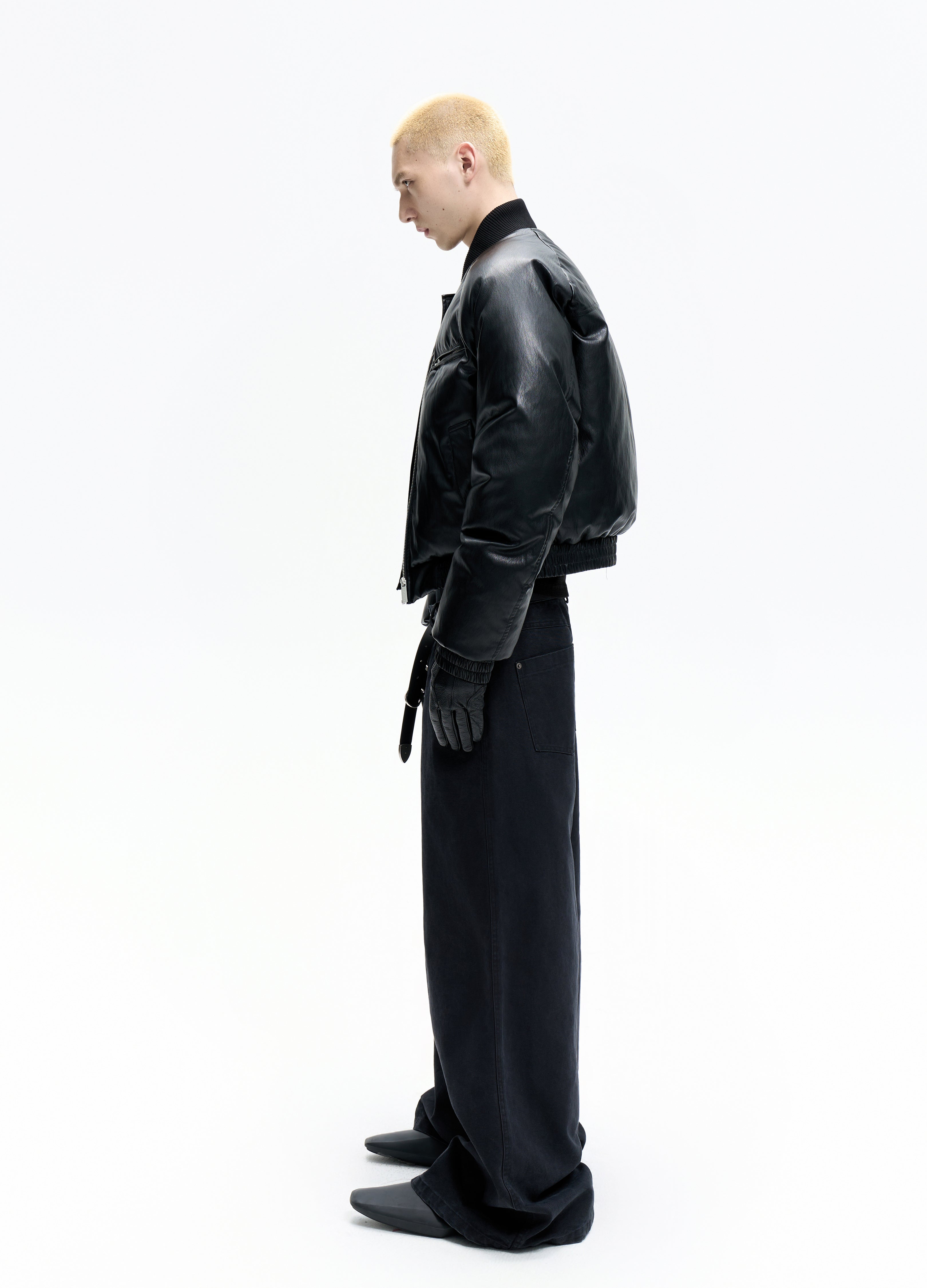 25FW LEATHER PUFFER BOMBER