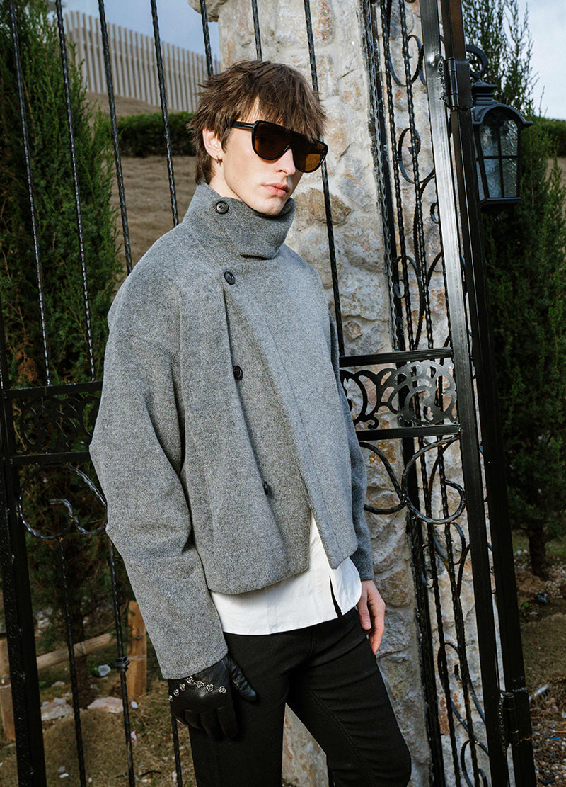 KNIGHT ASYMMETRIC WOOL JACKET