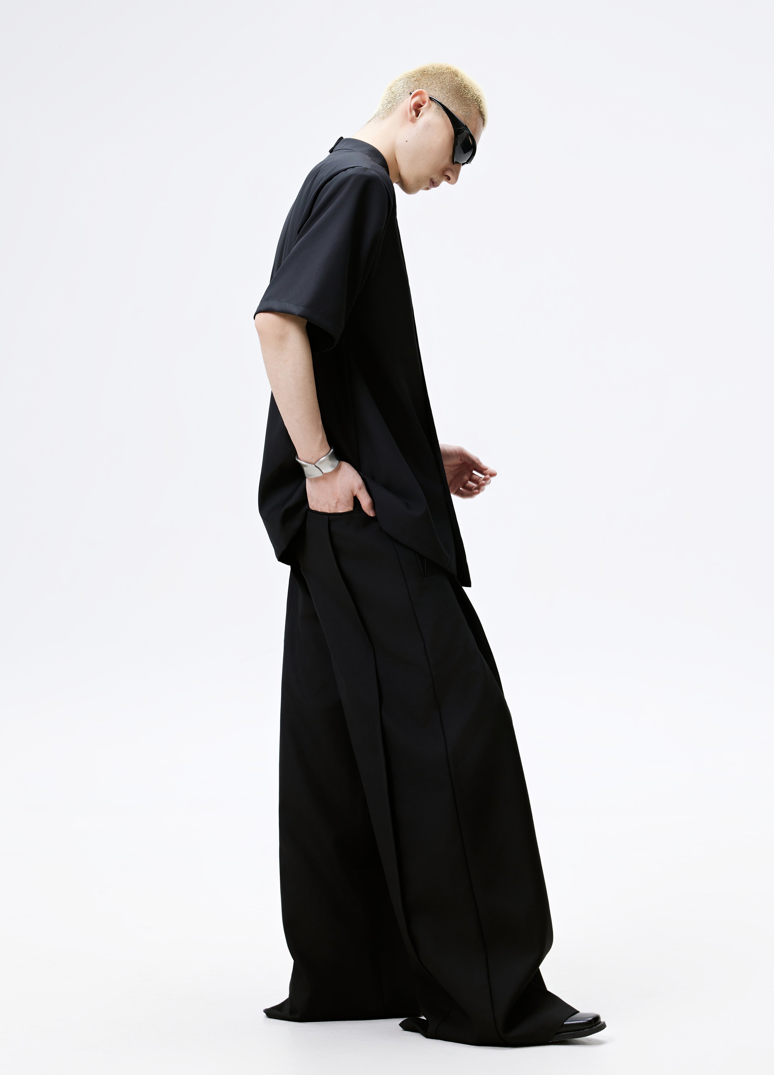 25SS DOUBLE BREAST MANDARIN SHIRT