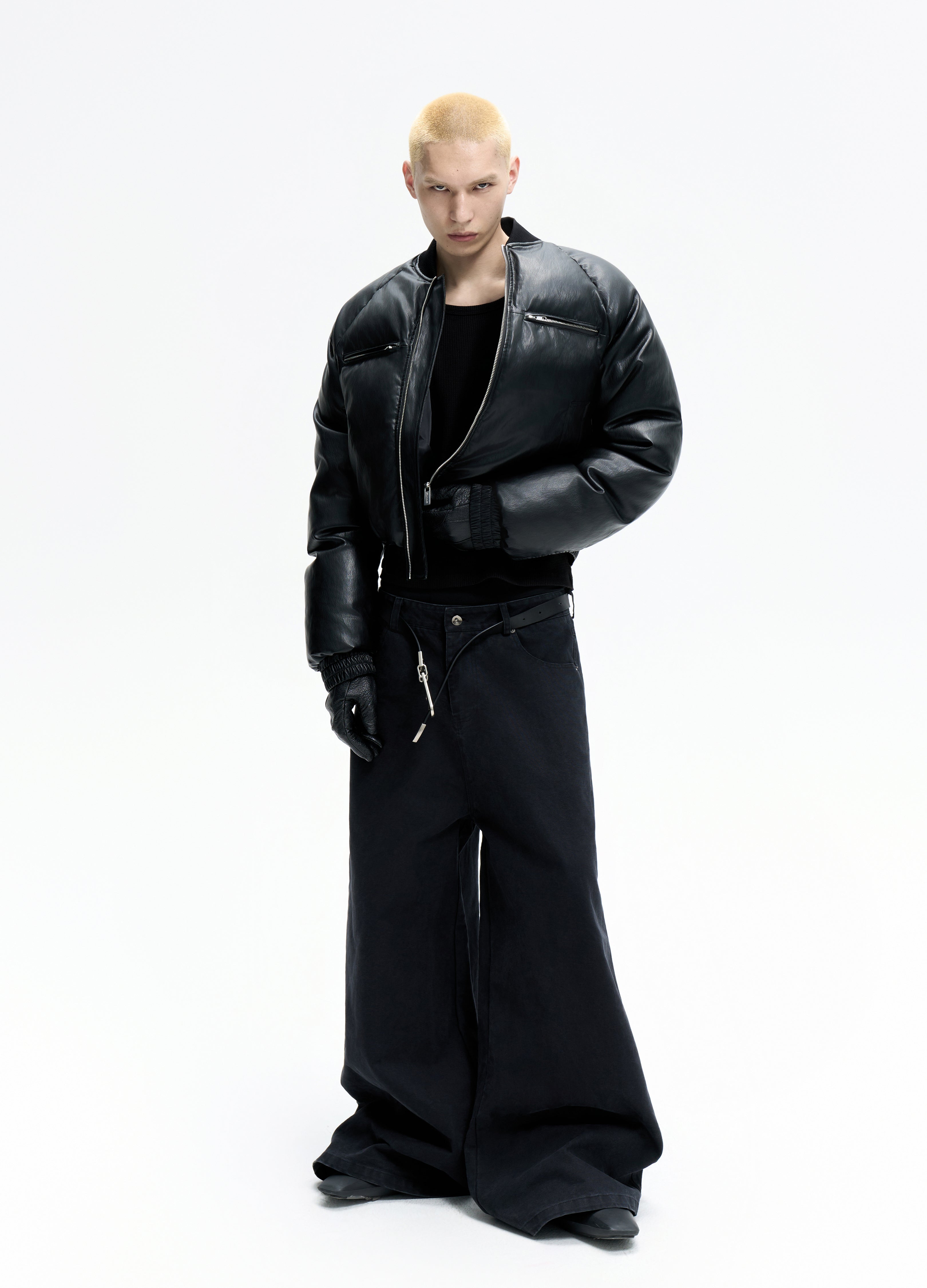 25FW WASHED BLACK BAGGY DENIM