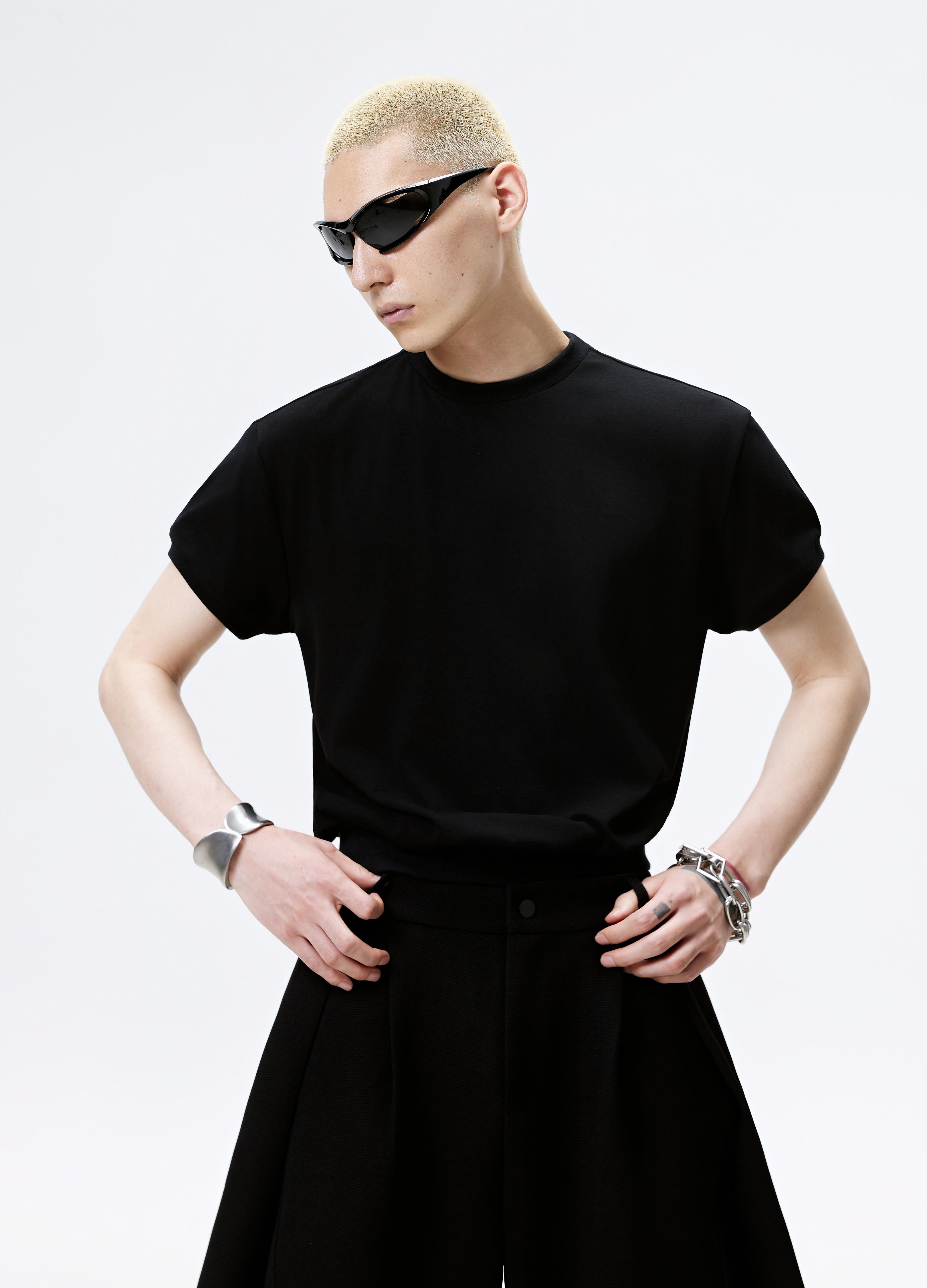 25SS FITTED RIBBED WAIST TEE