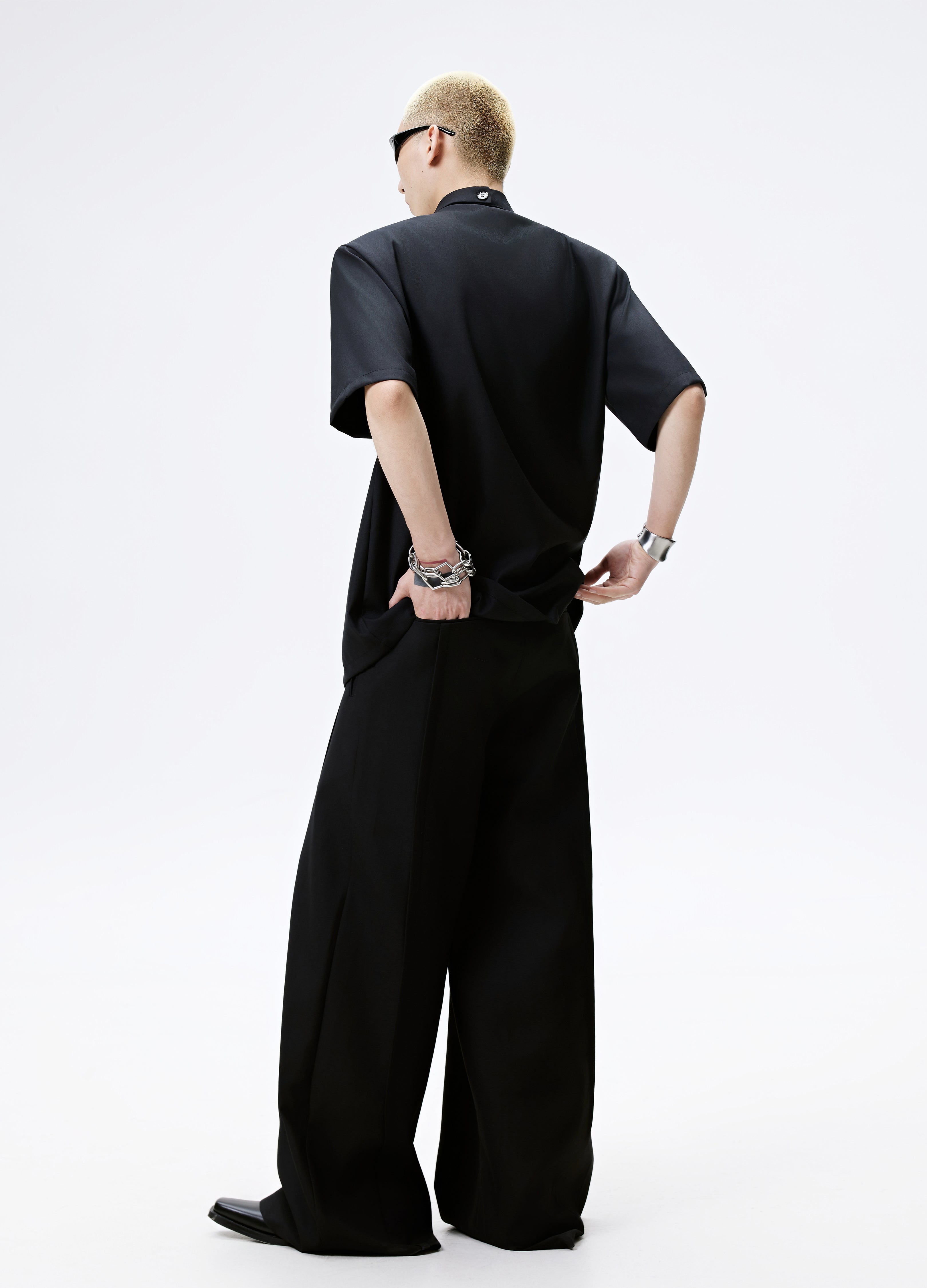 25SS DOUBLE BREAST MANDARIN SHIRT