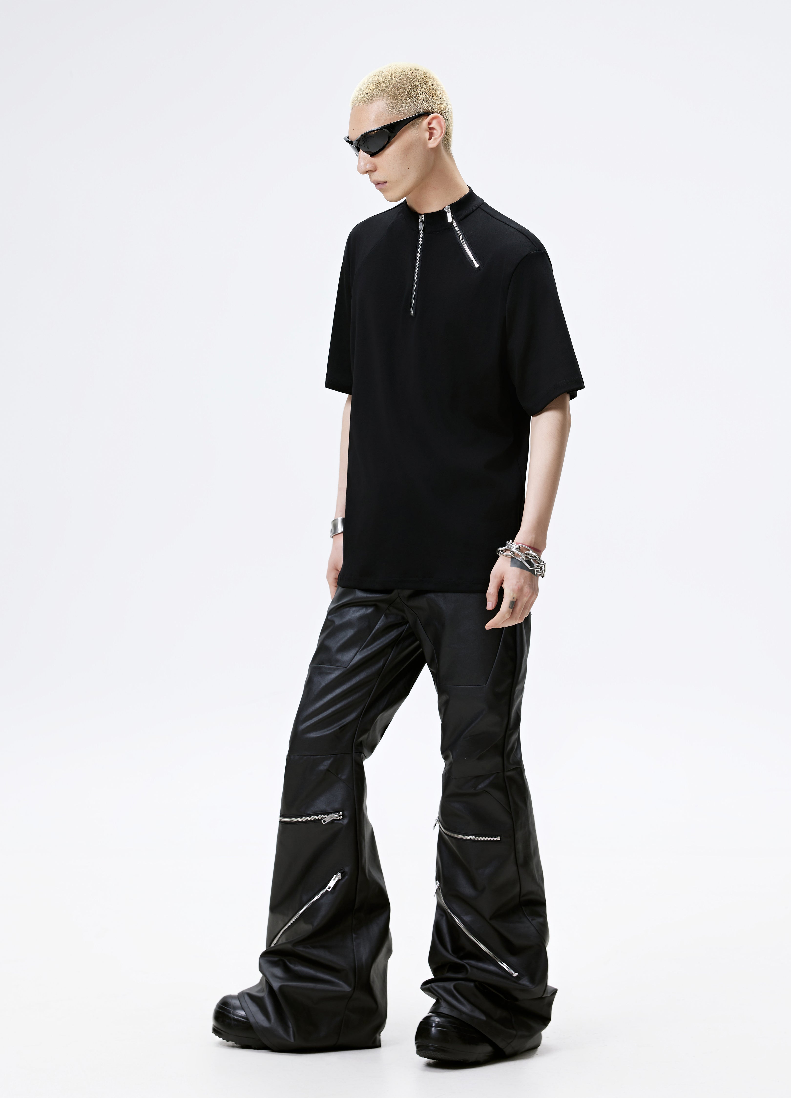 25SS HALF ZIP DARK TEE