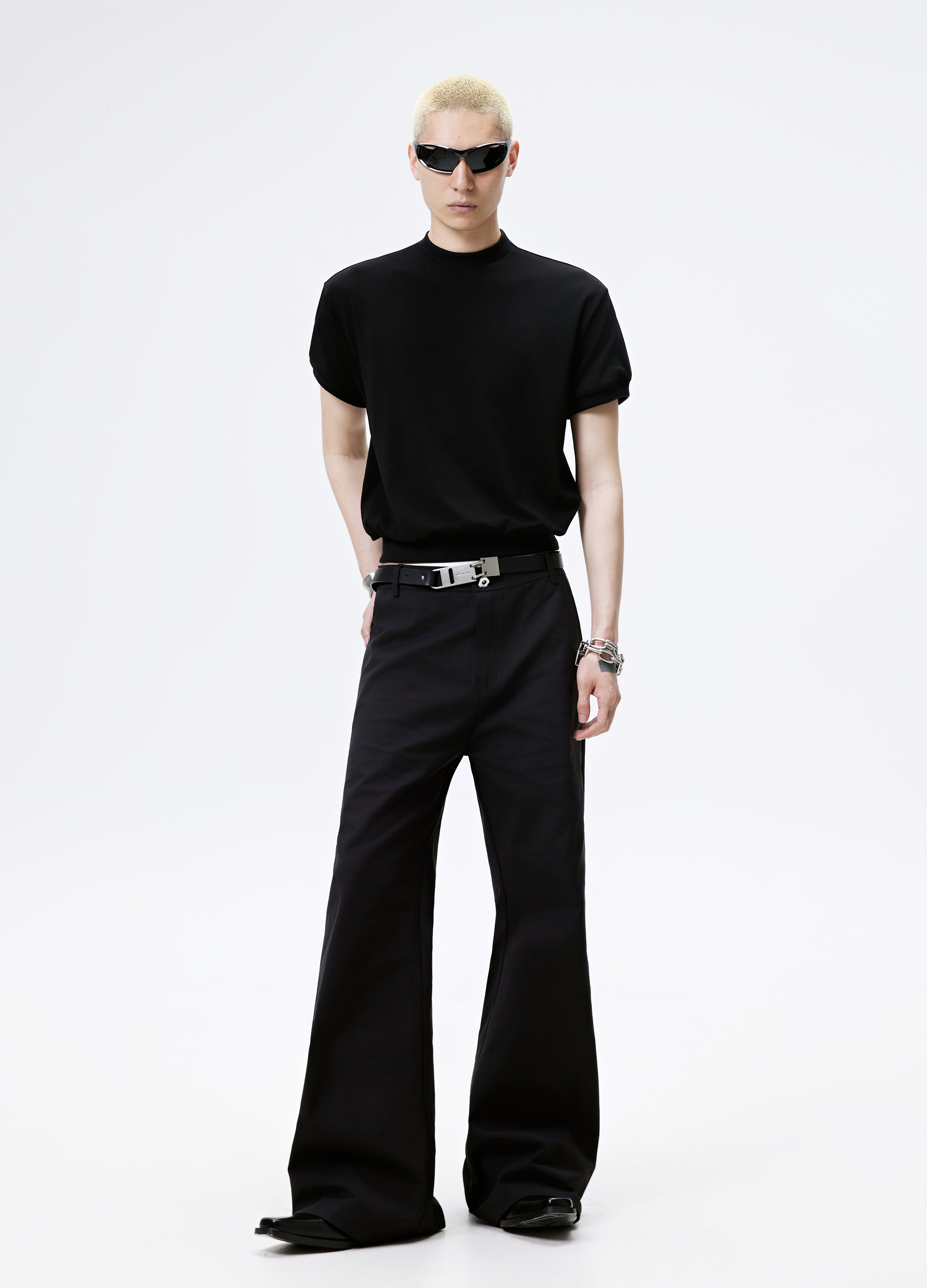 25SS BLACK BASELINE FLARE PANTS