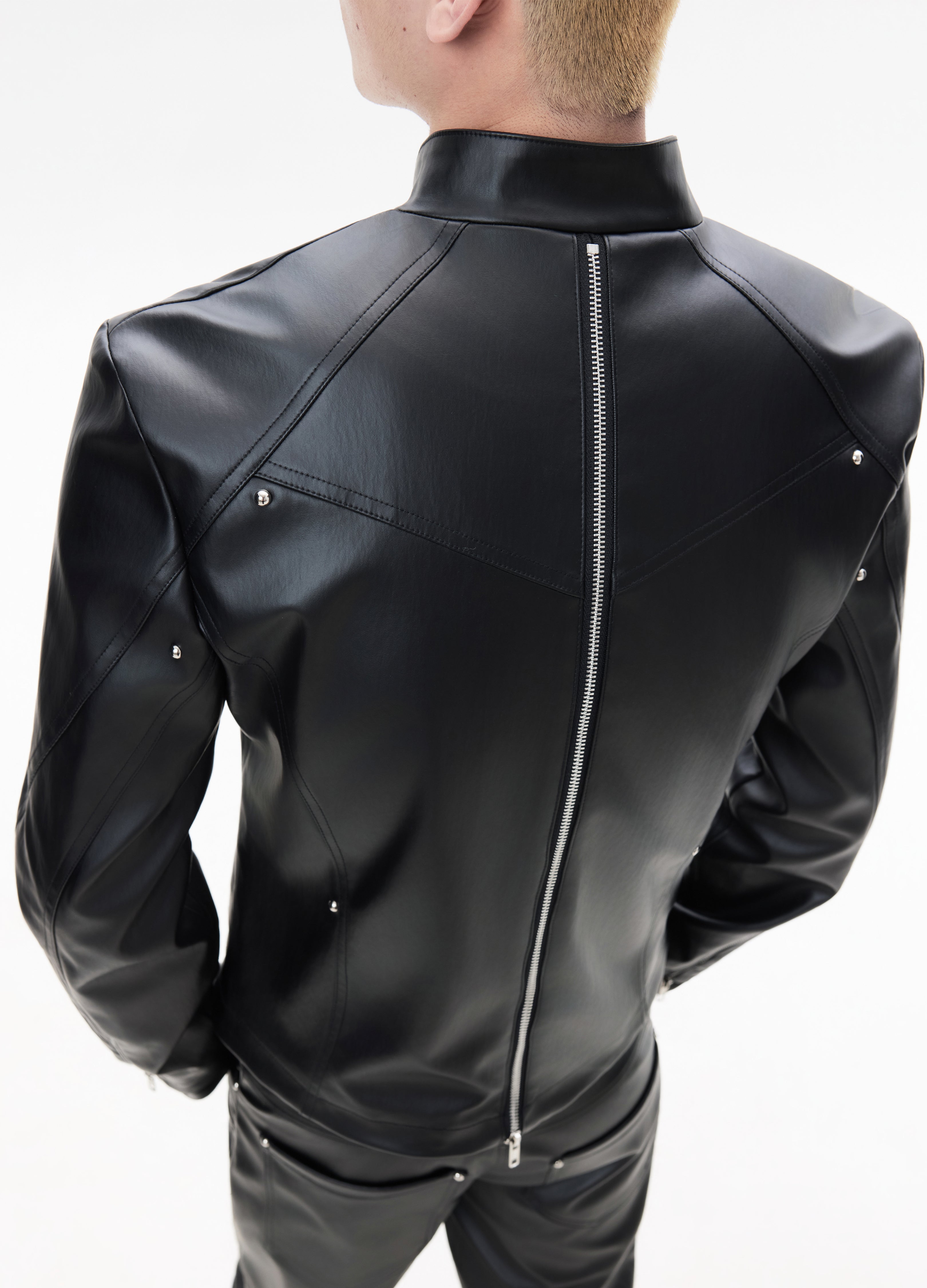26SS DECONSTRUCT ZIP BIKER JACKET