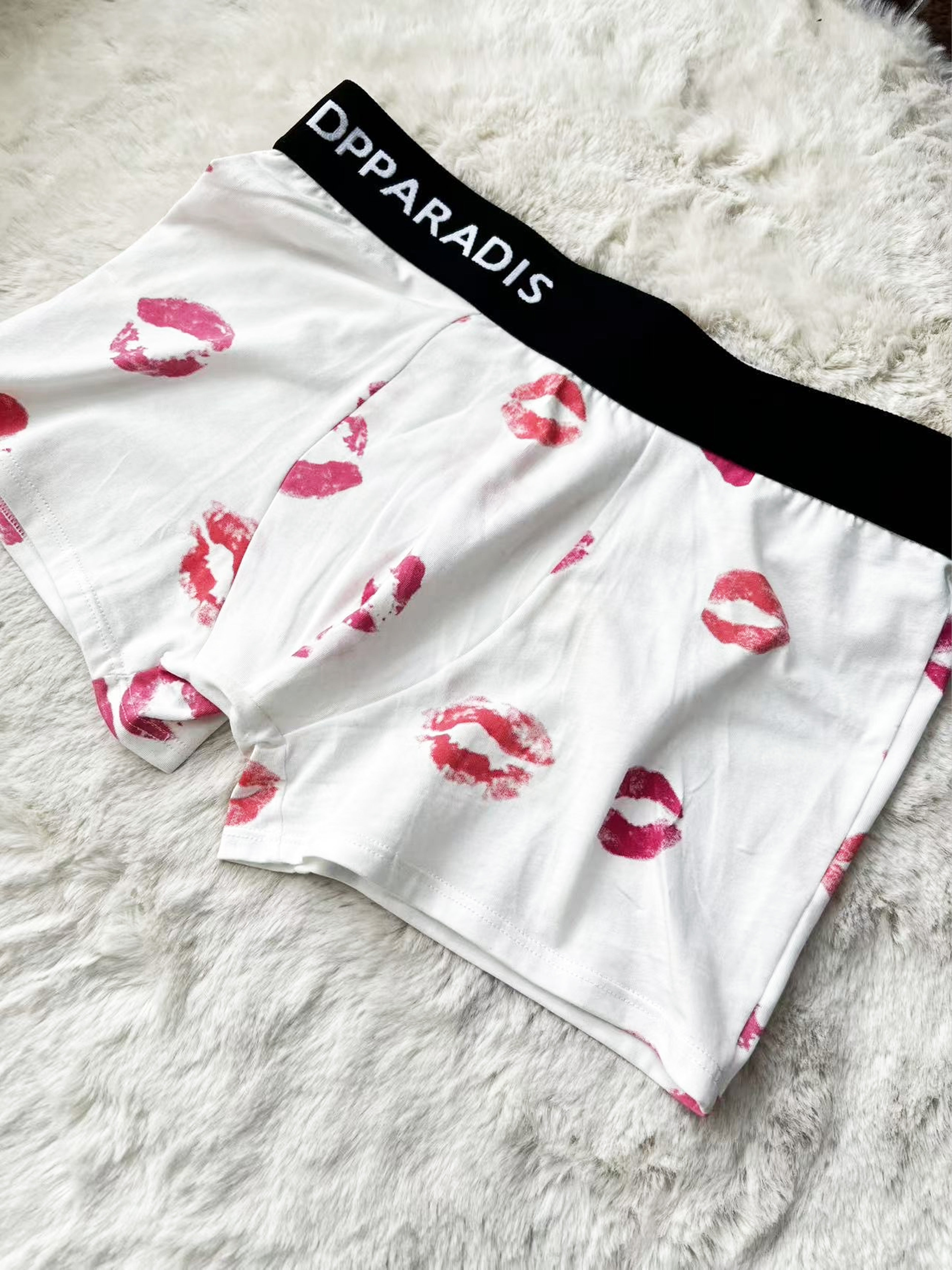 24AW Lip-print Pure-Cotton Underwear