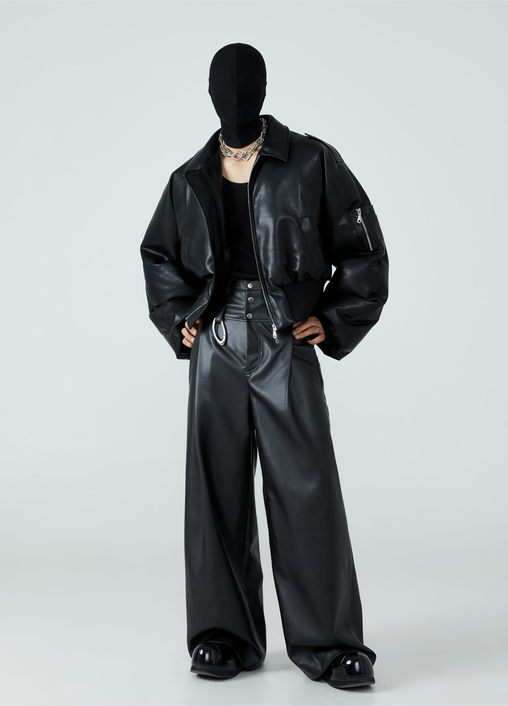 23FW Guardian PU Leather Down Jacket