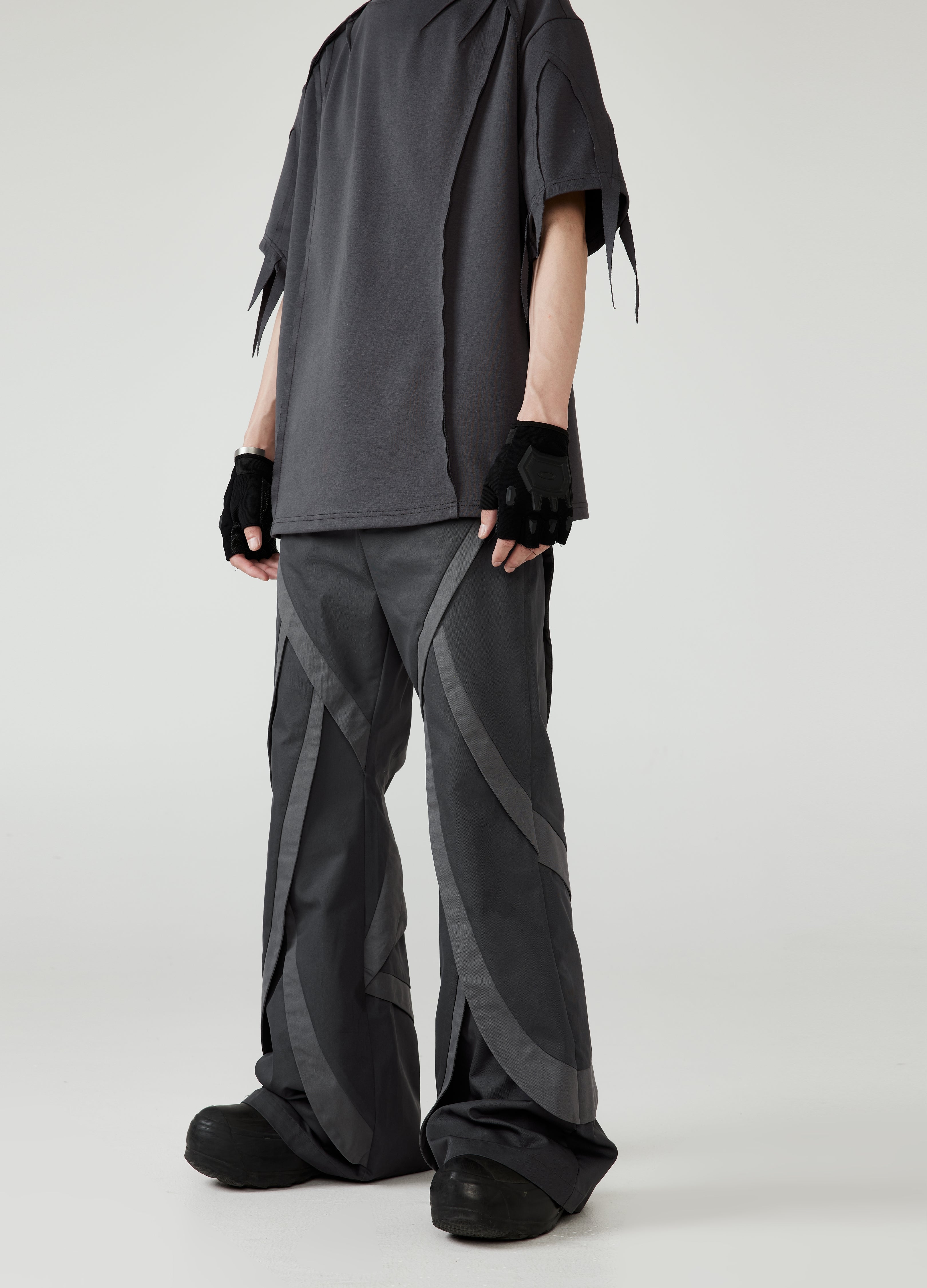 24SS Retro Flare Patchwork Pants