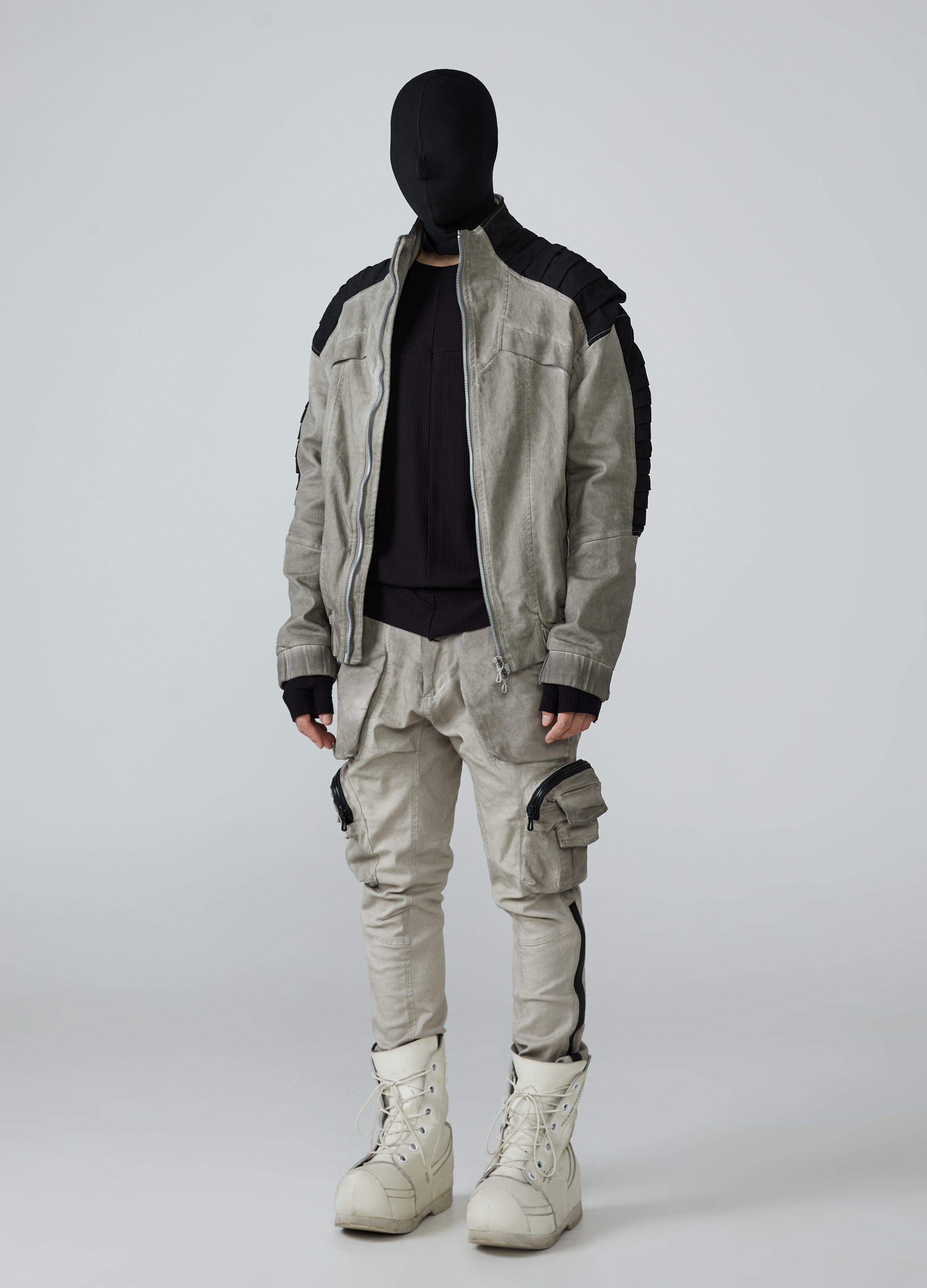 Wasteland Spliced Distressed Short Jacket