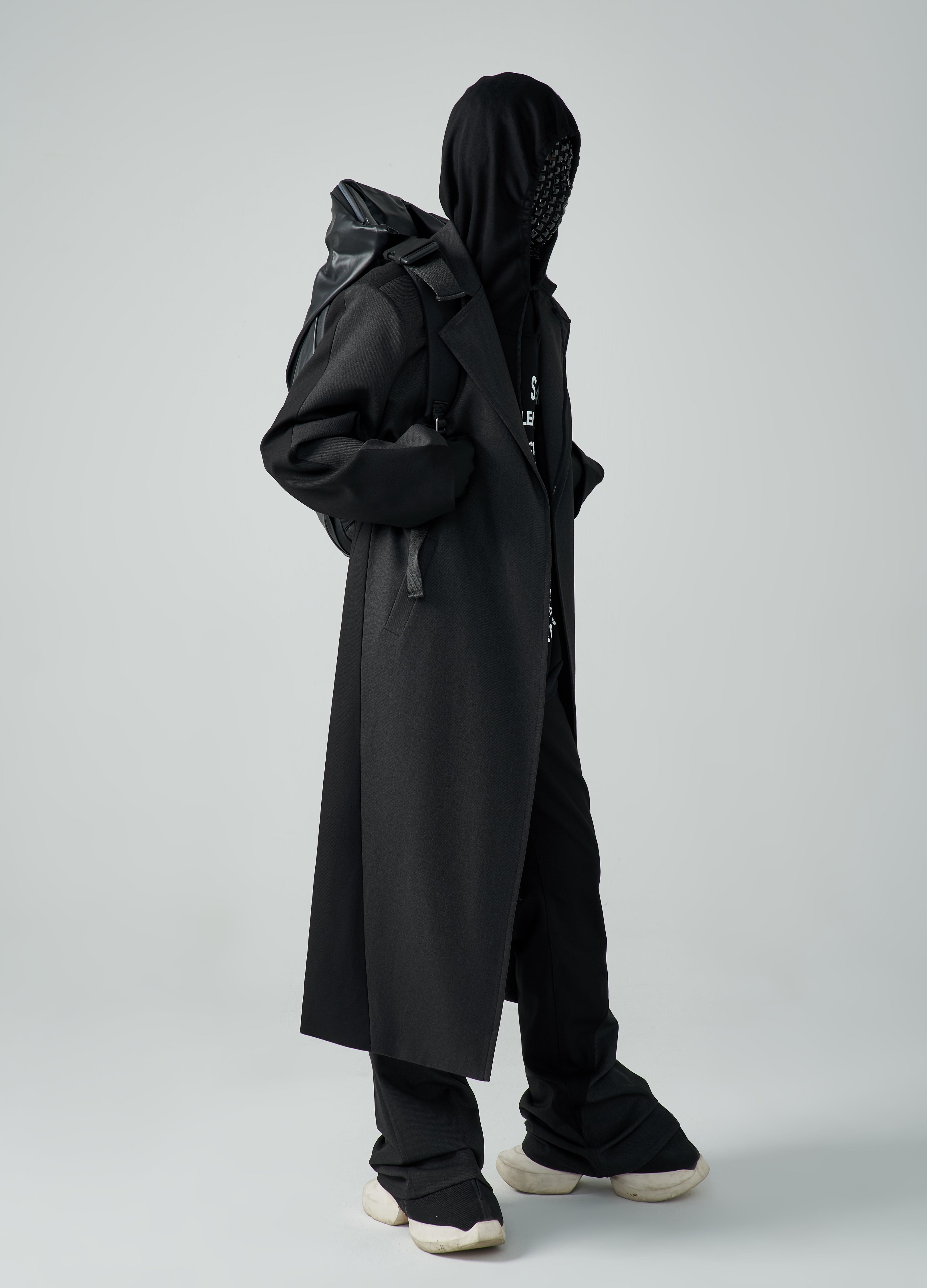23FW Wool Spliced Coat