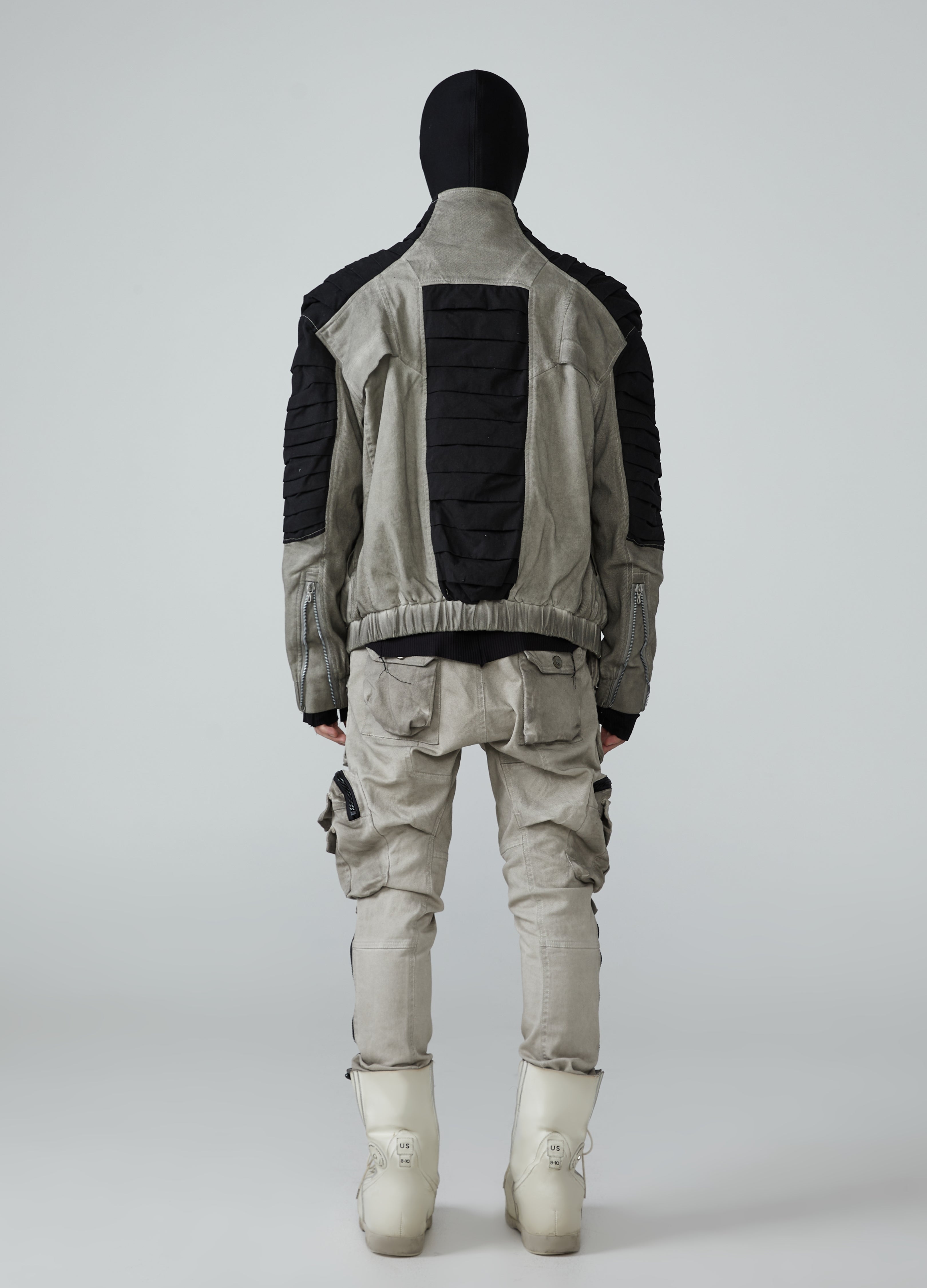 Wasteland Spliced Distressed Short Jacket