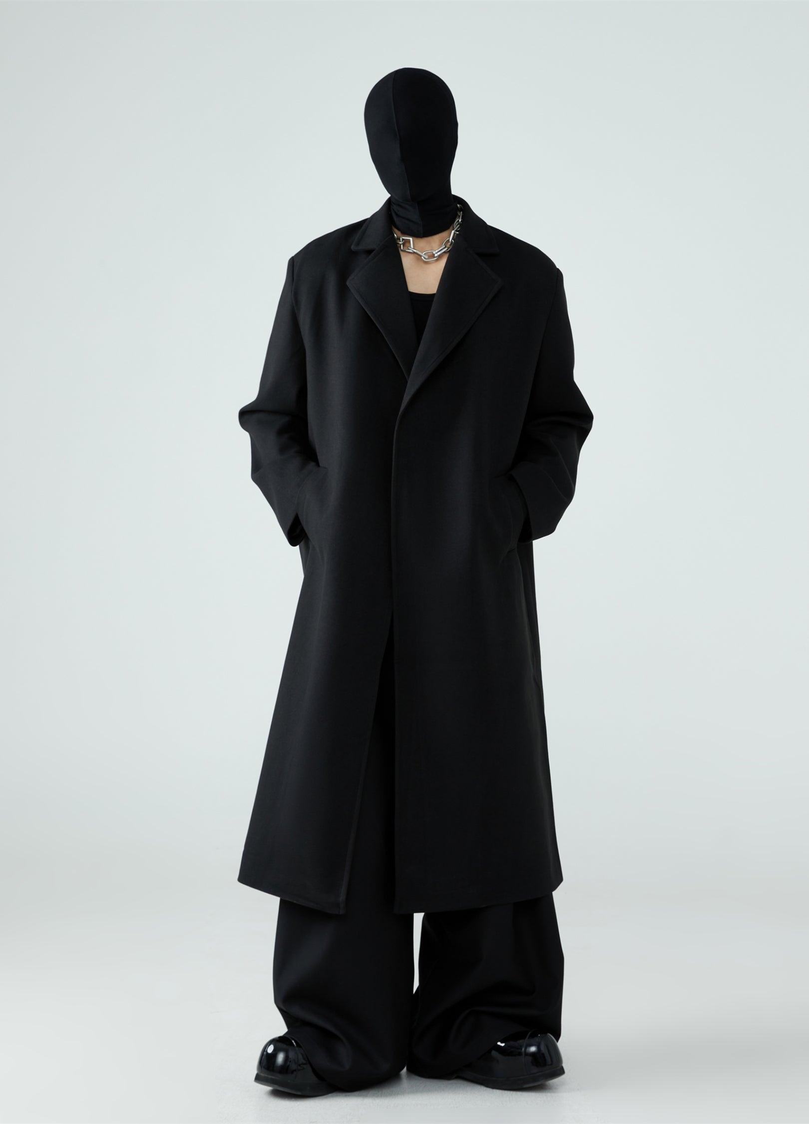 23FW Unbuttoned Woolen Coat