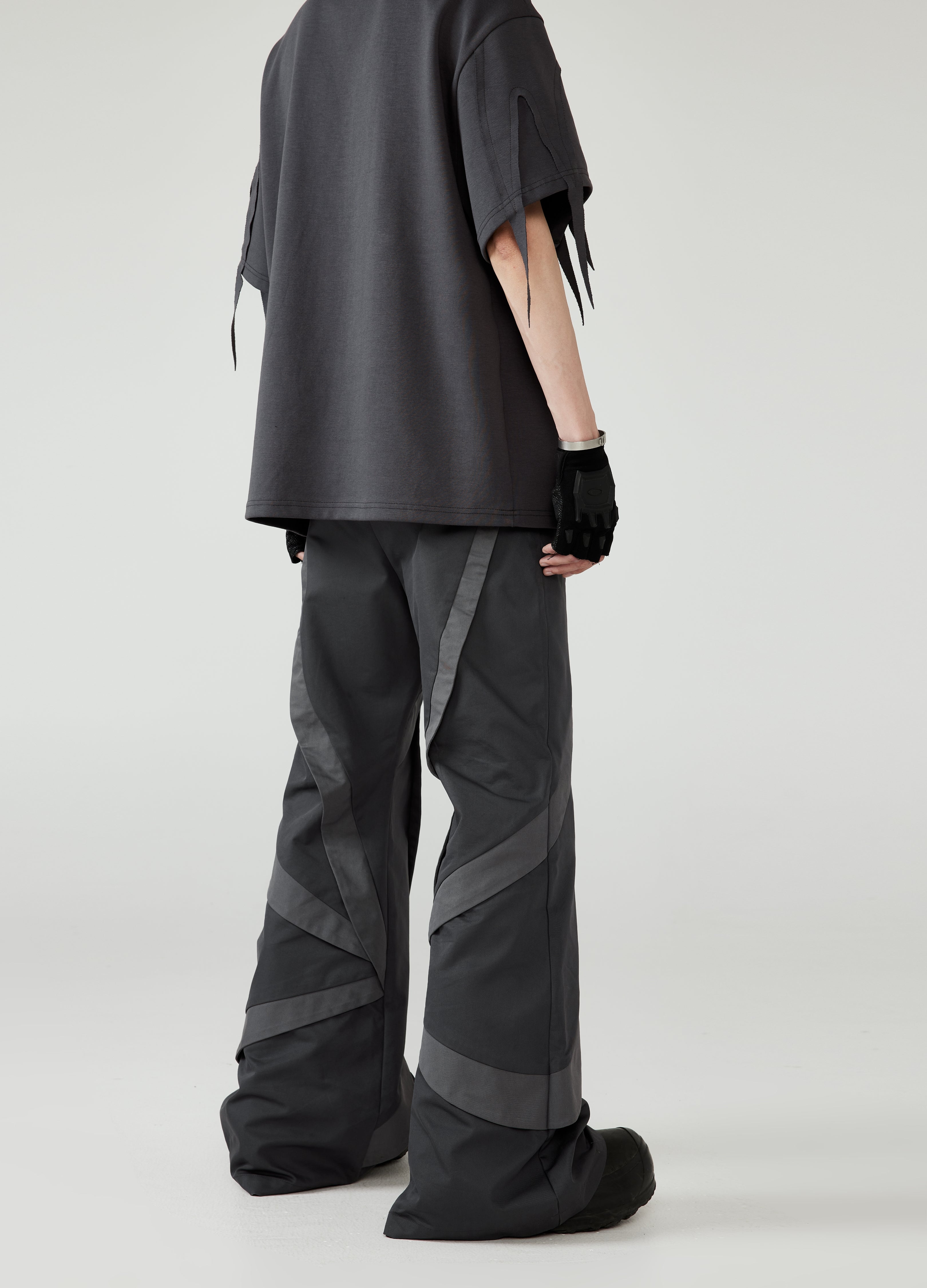 24SS Retro Flare Patchwork Pants