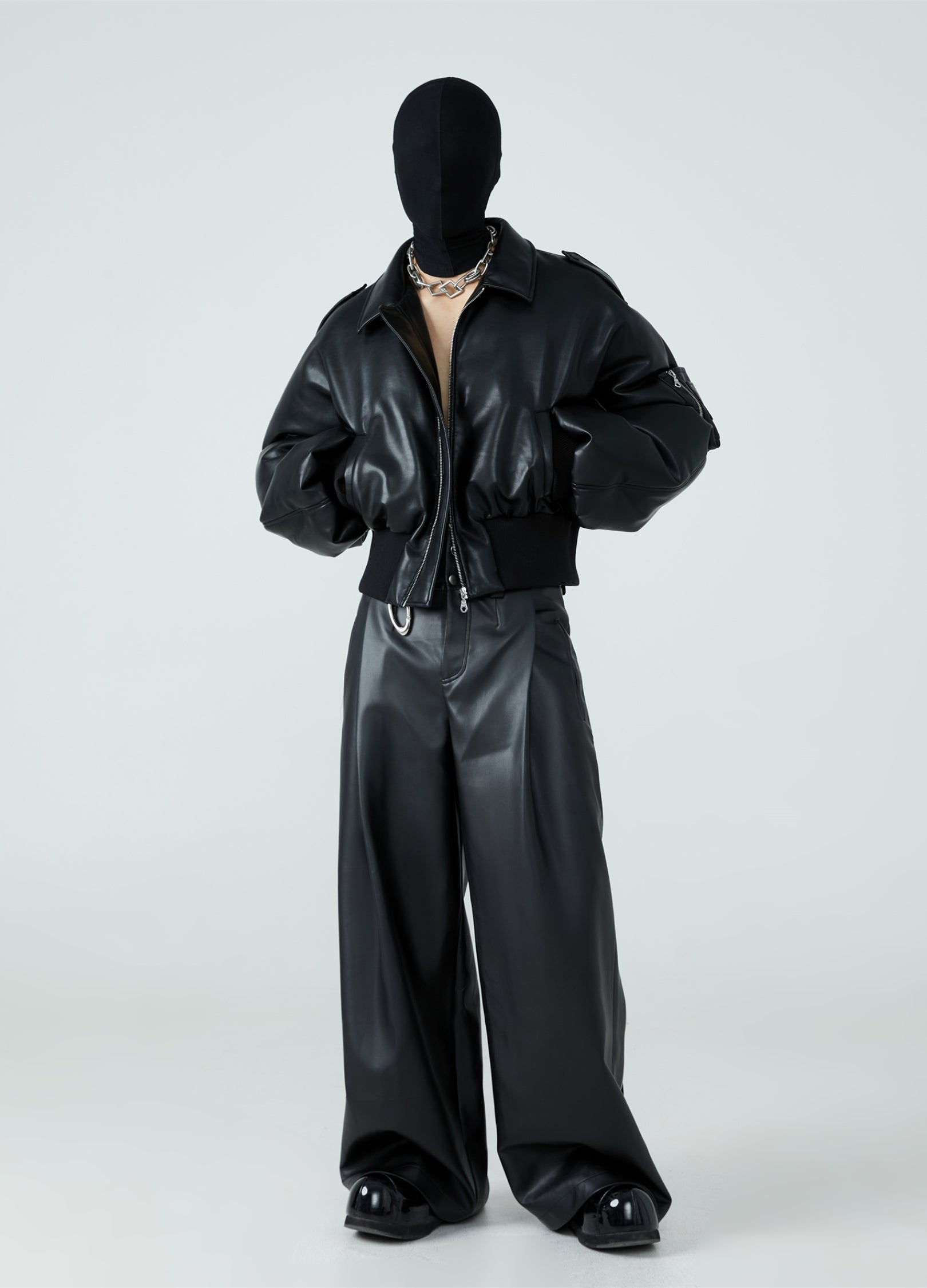 23FW Guardian PU Leather Down Jacket