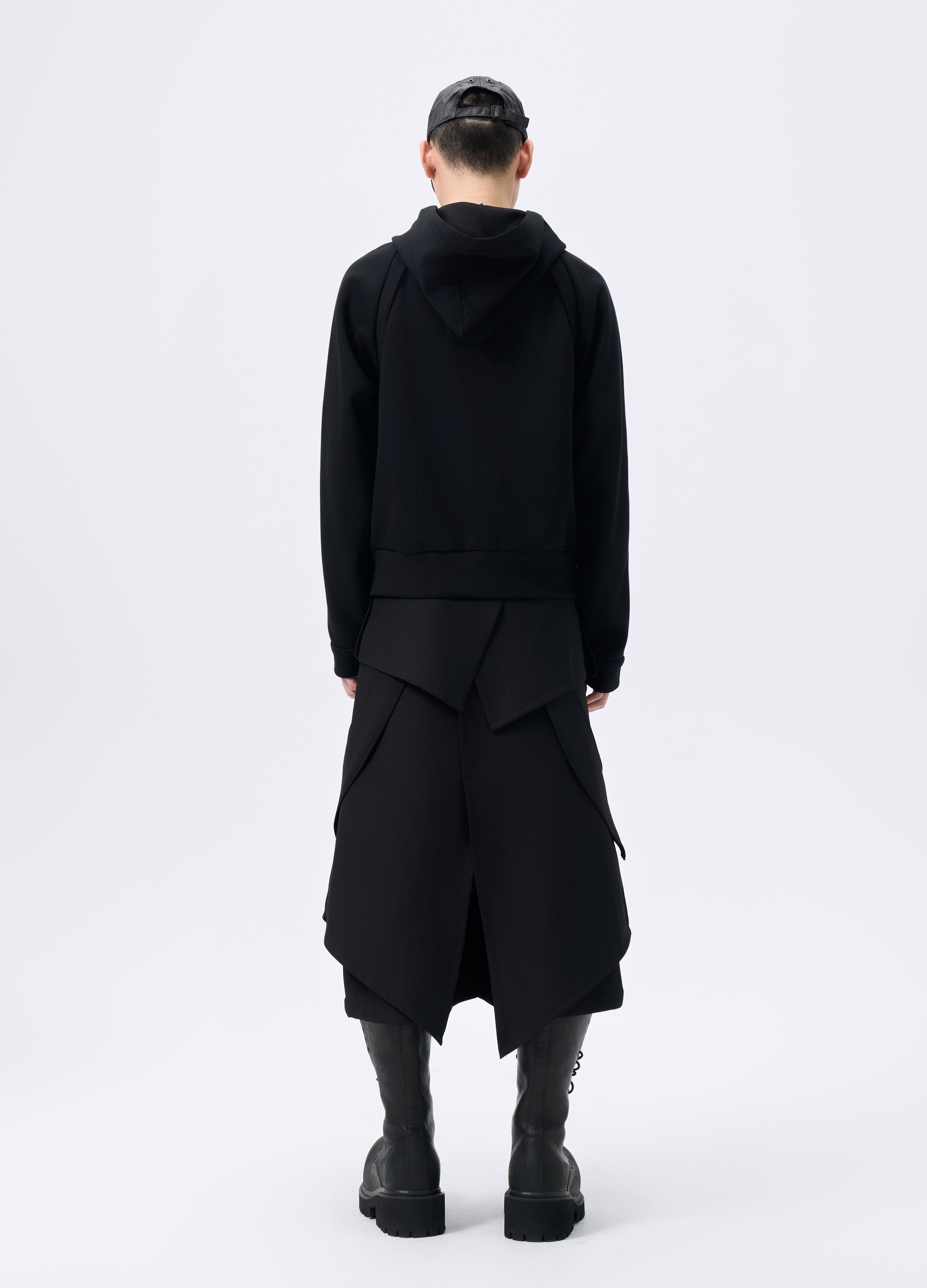 25FW LAYERED BELT APRON SKIRT