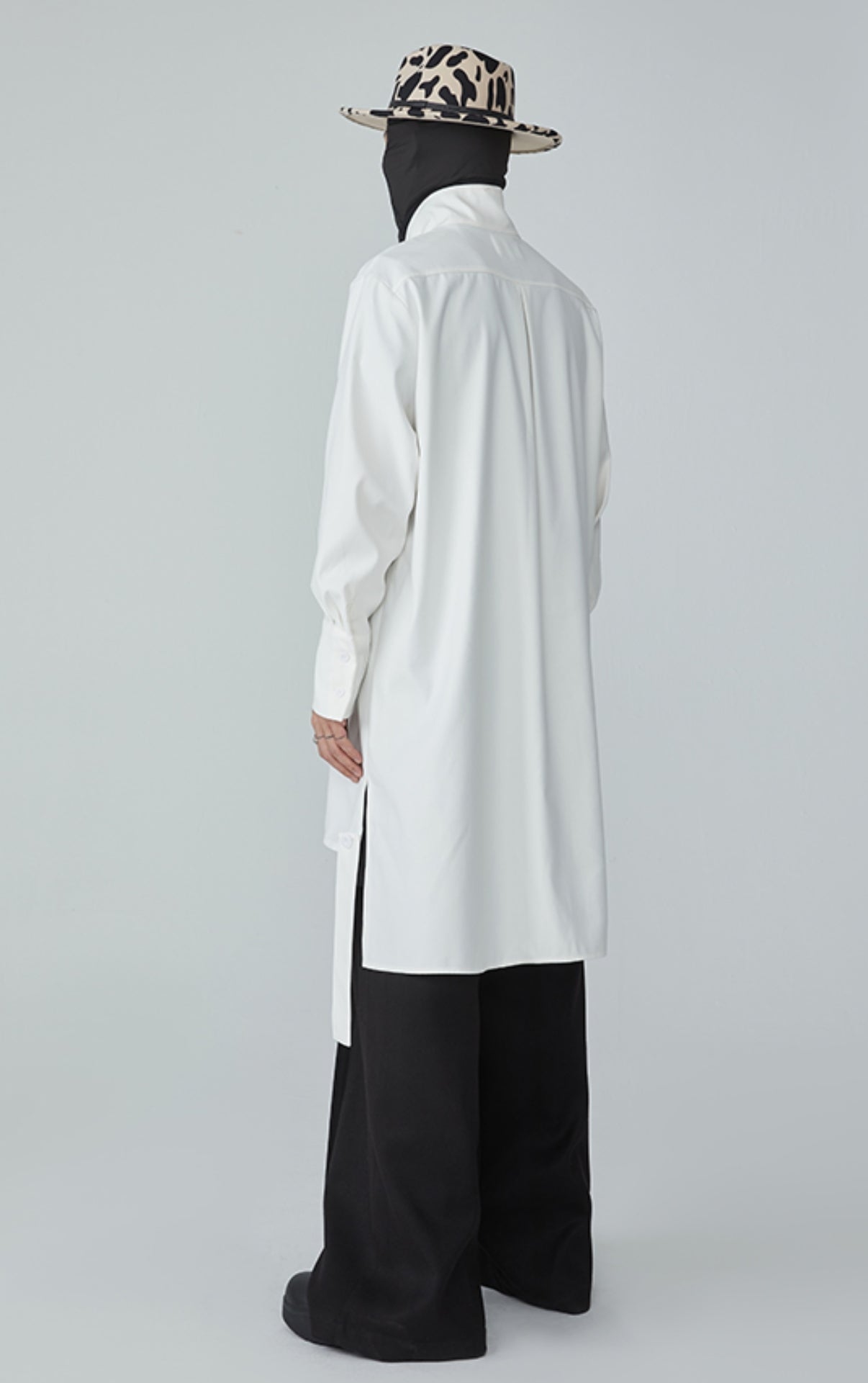 21FW White Wave Asymmetric Cloak