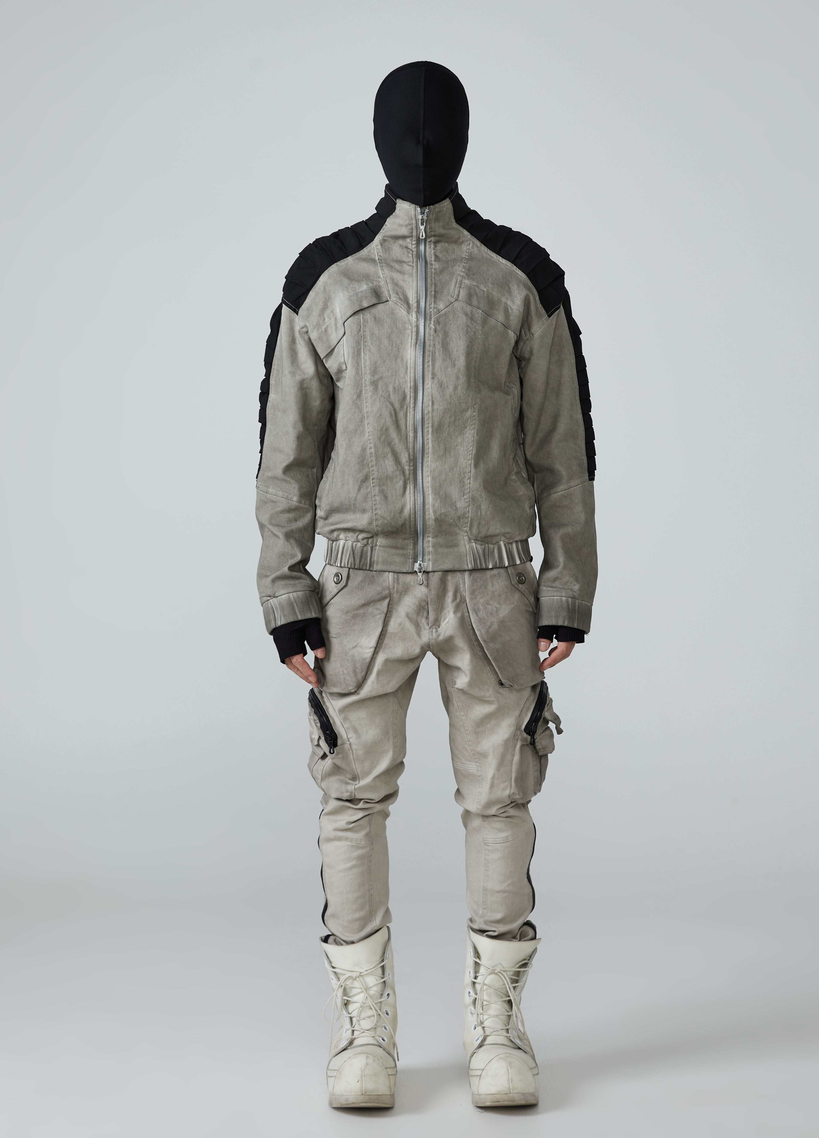 Wasteland Spliced Distressed Short Jacket