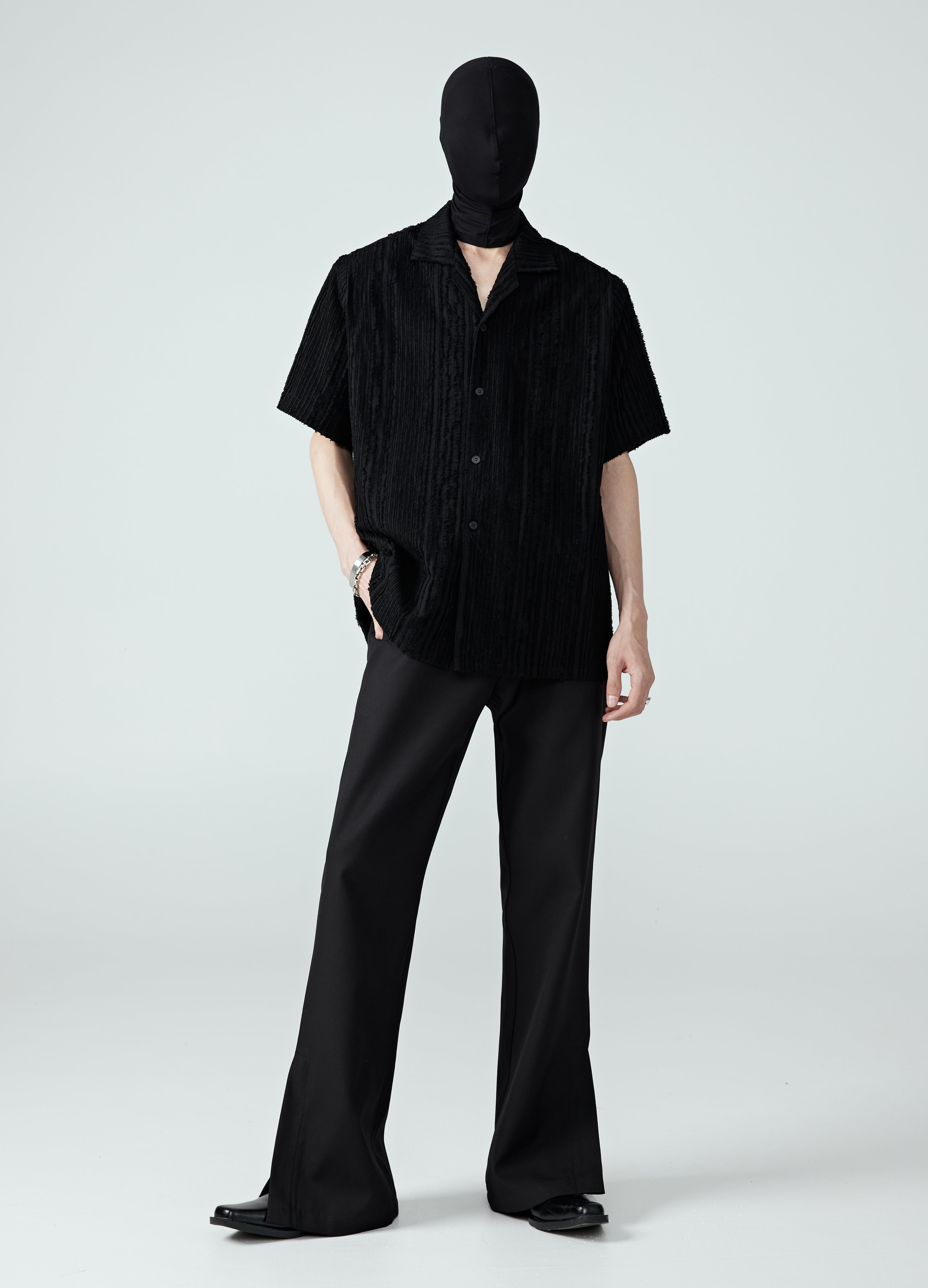 24SS Curved Line Stitch Shirt