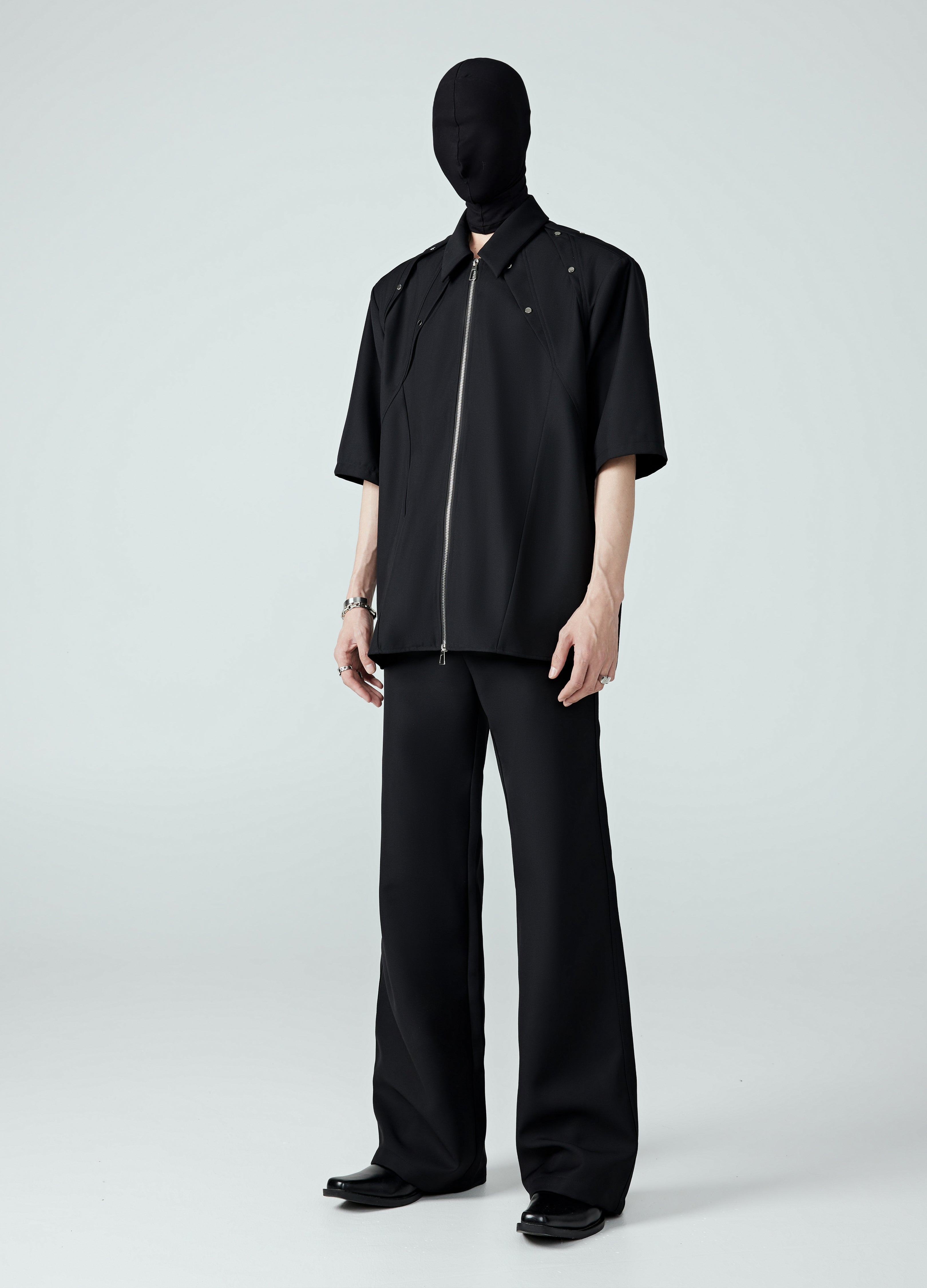 24SS Pleated Binder Cut Shirt