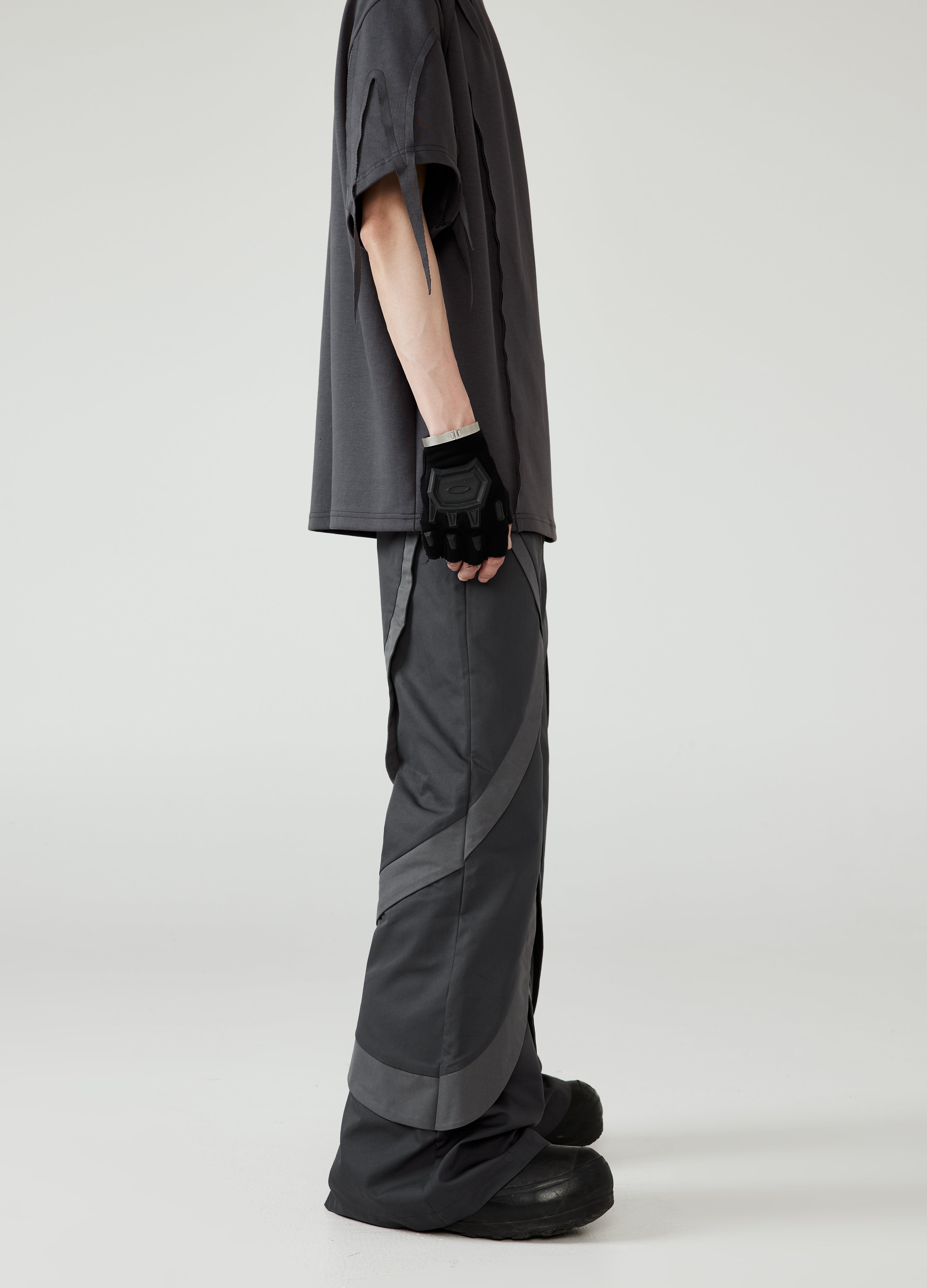 24SS Retro Flare Patchwork Pants