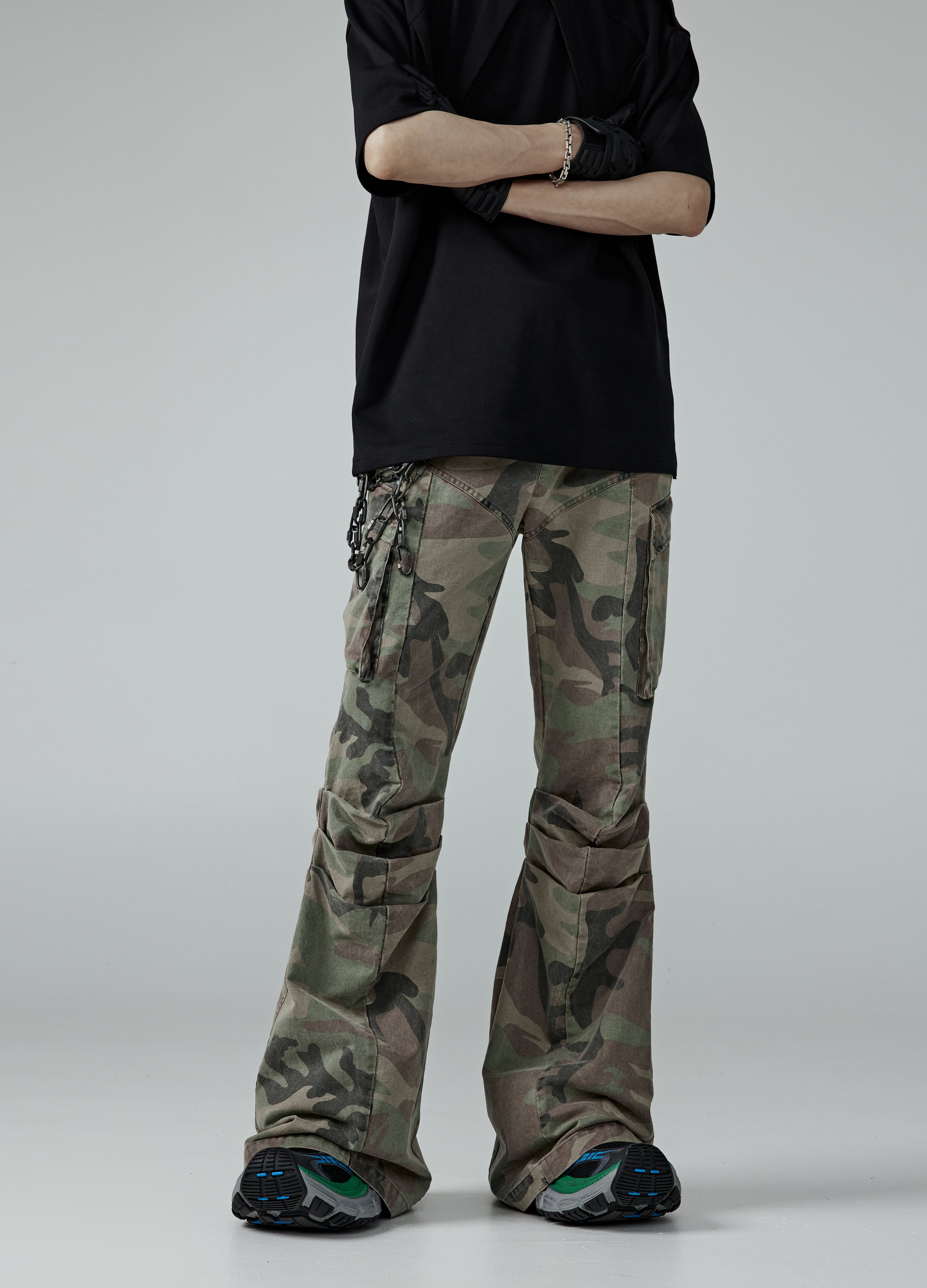 24SS Camouflage Machete-Cut Pants