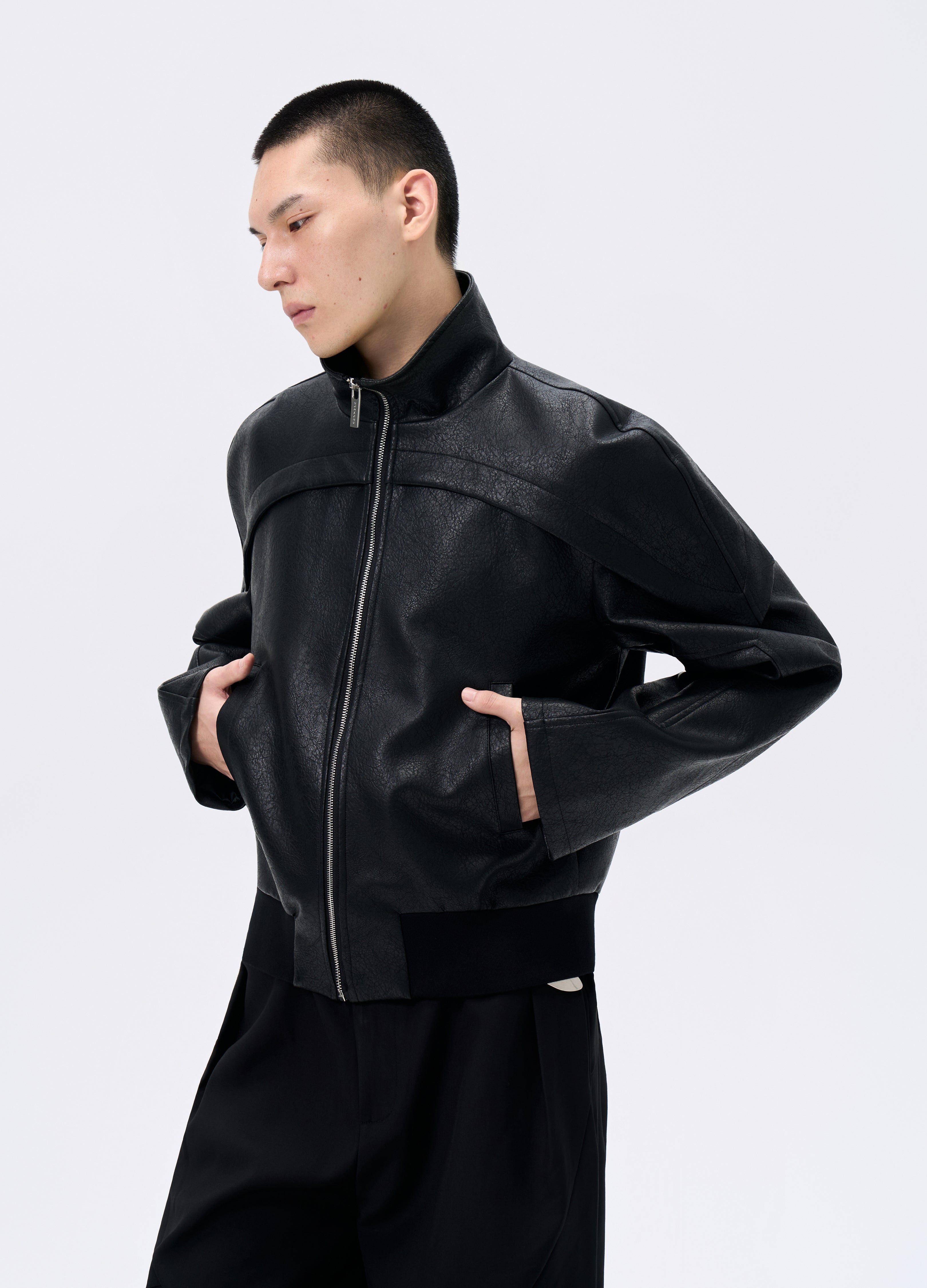 25FW CRACKED LEATHER ARC JACKET