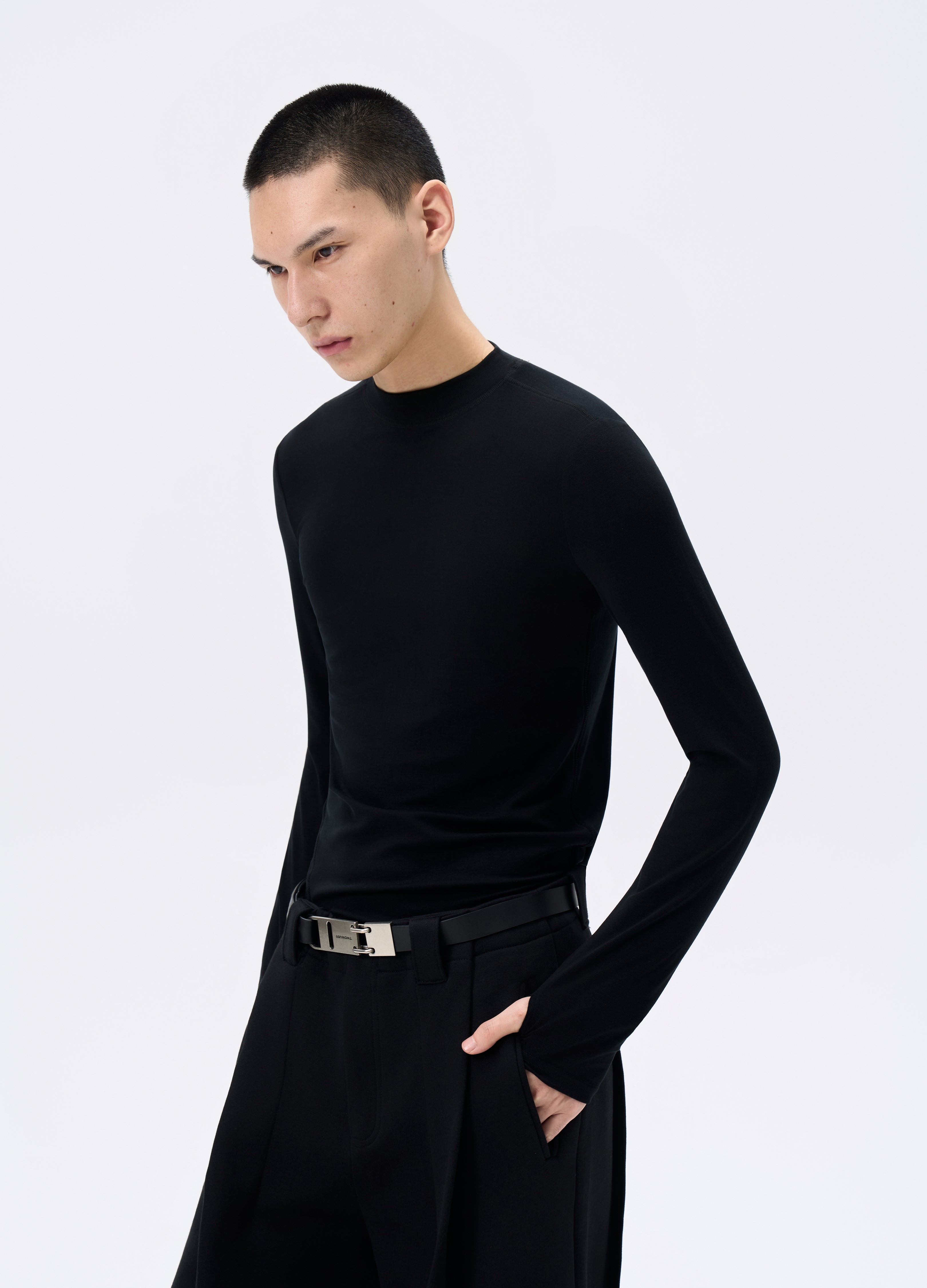 25FW BLACK WOOL BASE LAYER