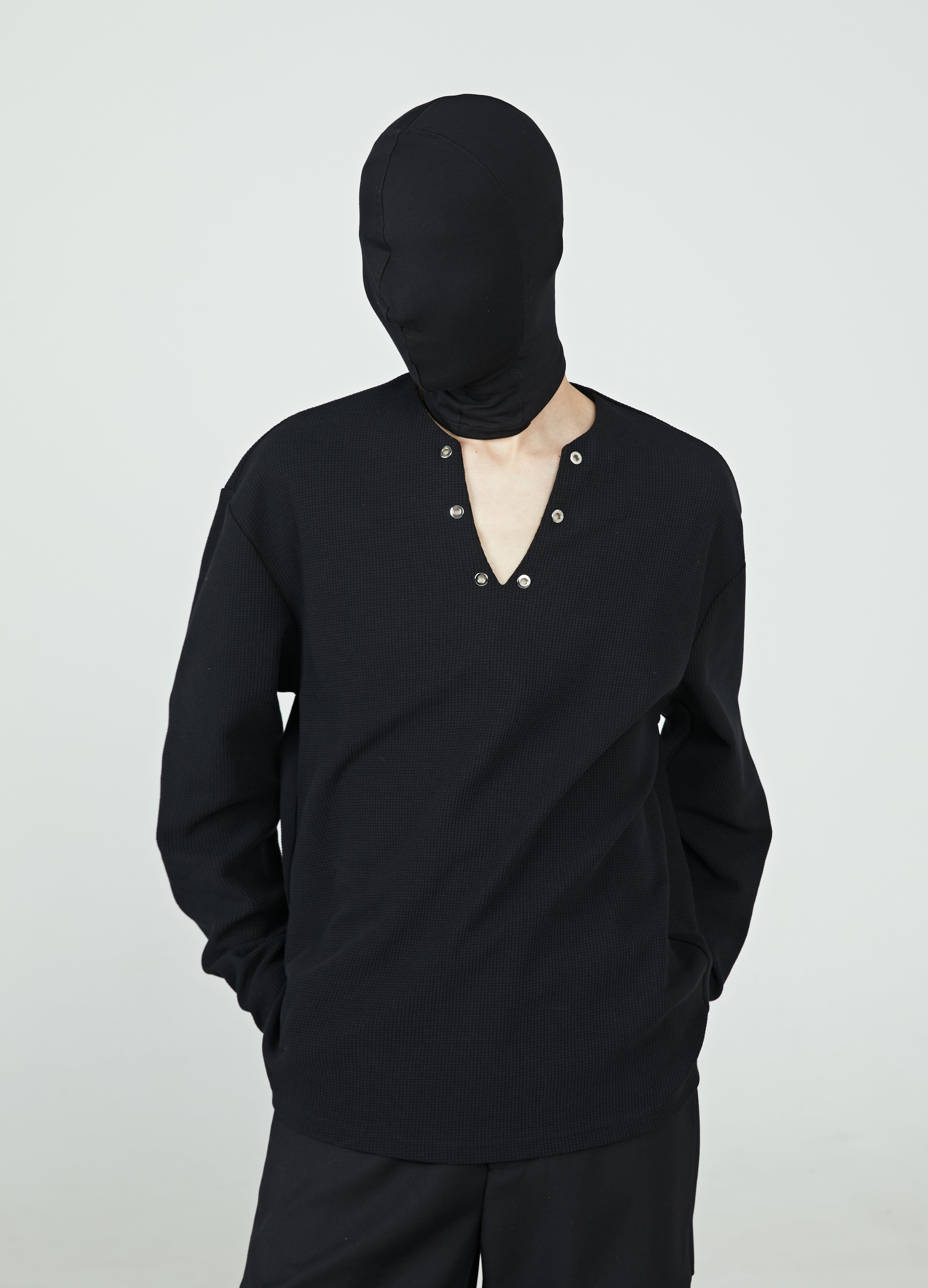 24SS Voyager Waffle V-Neck Pullover