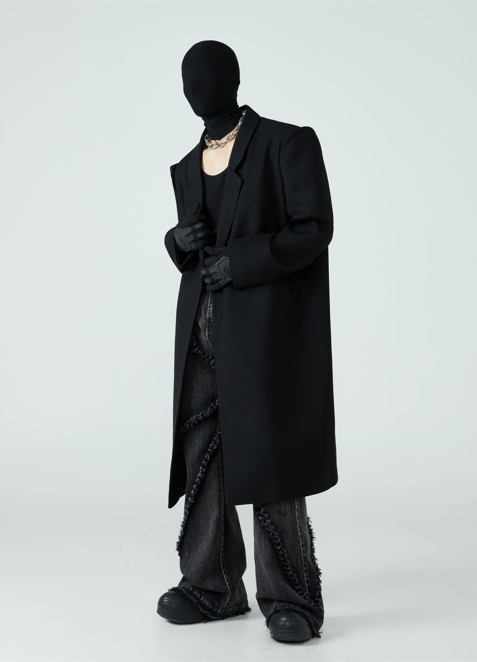 23FW Pad Shoulder Windbreaker Coat