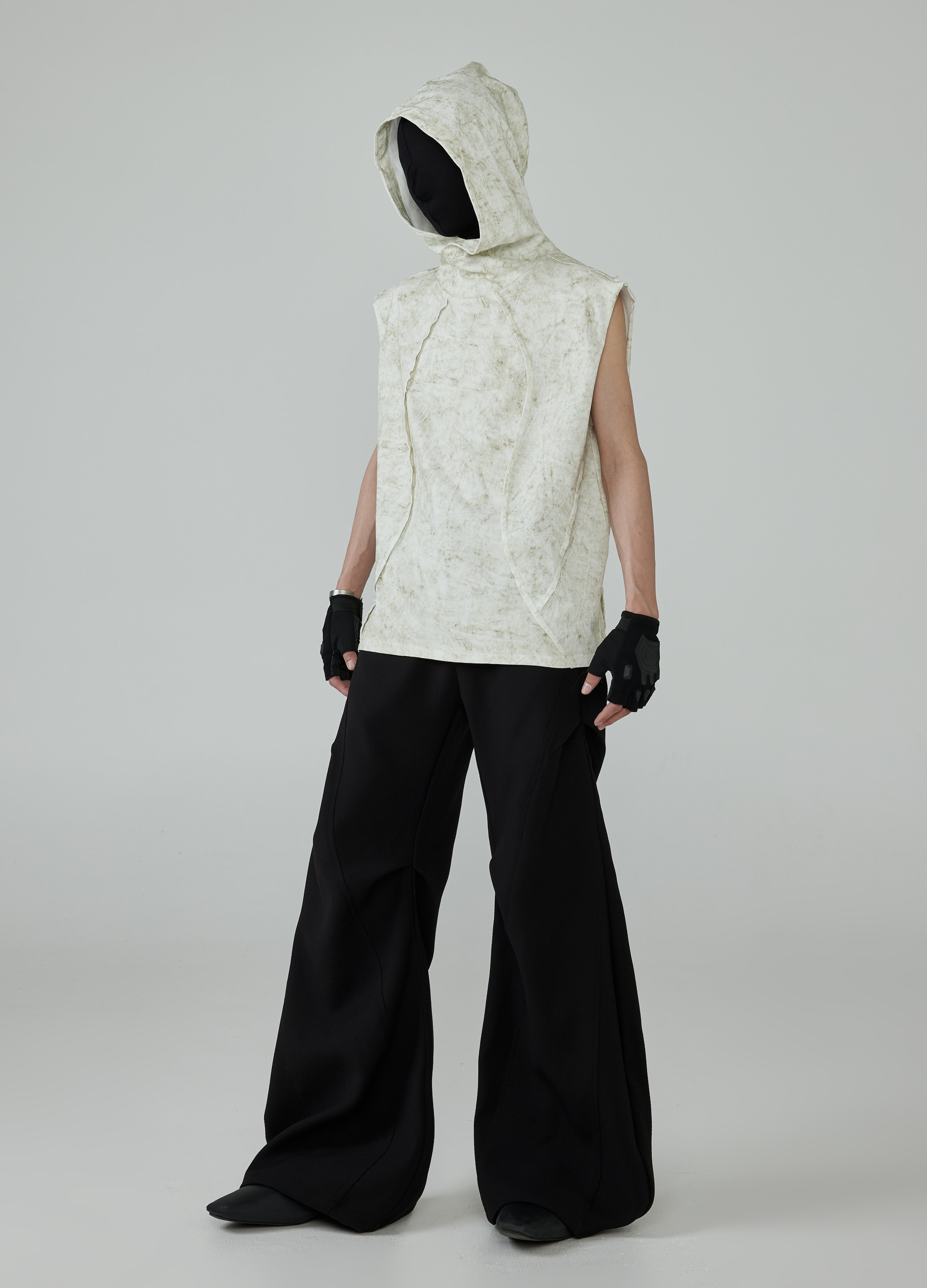 24SS Distressed Hooded Vest